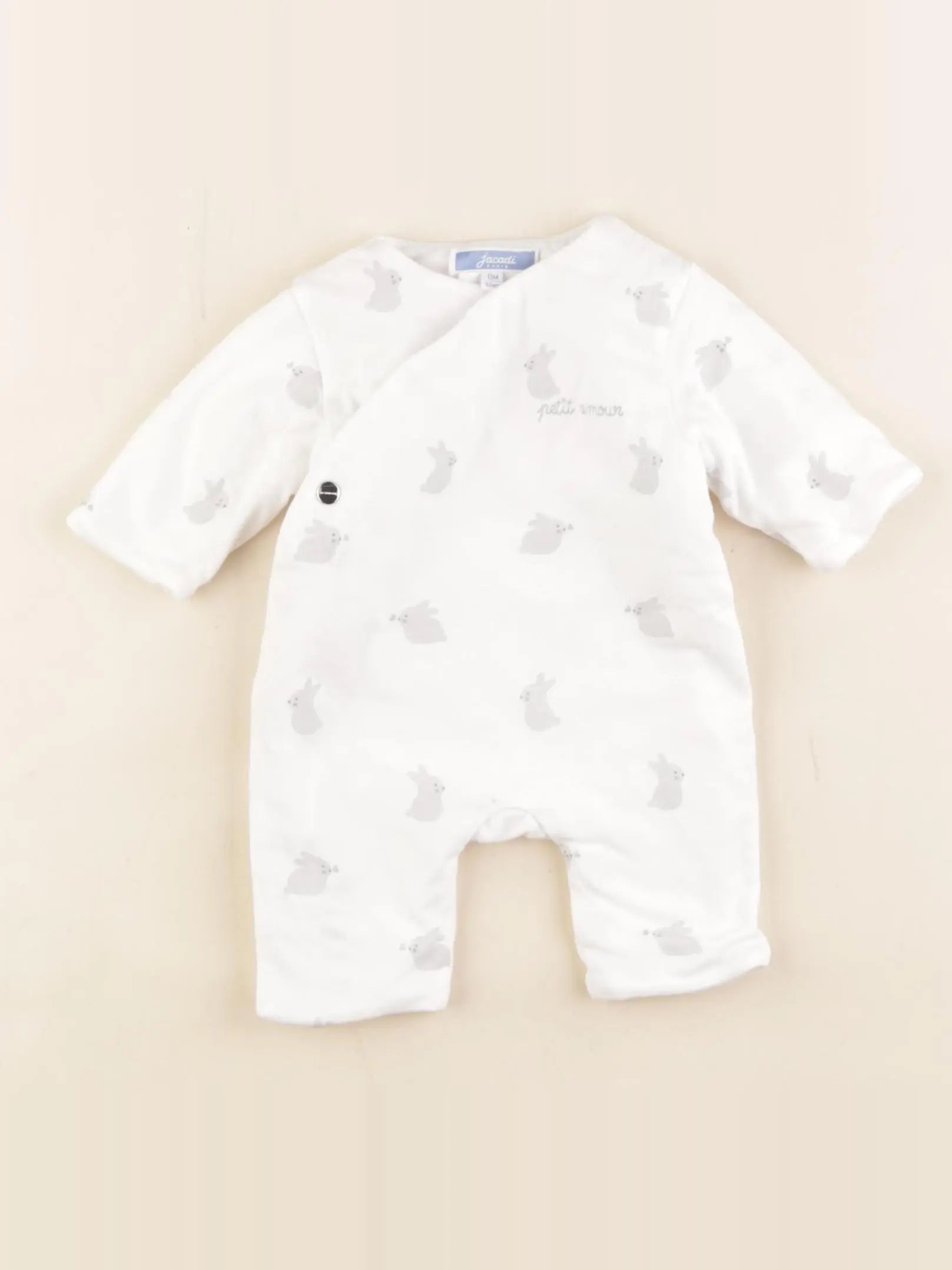Jacadi - combinaison blanc, gris - 0 mois