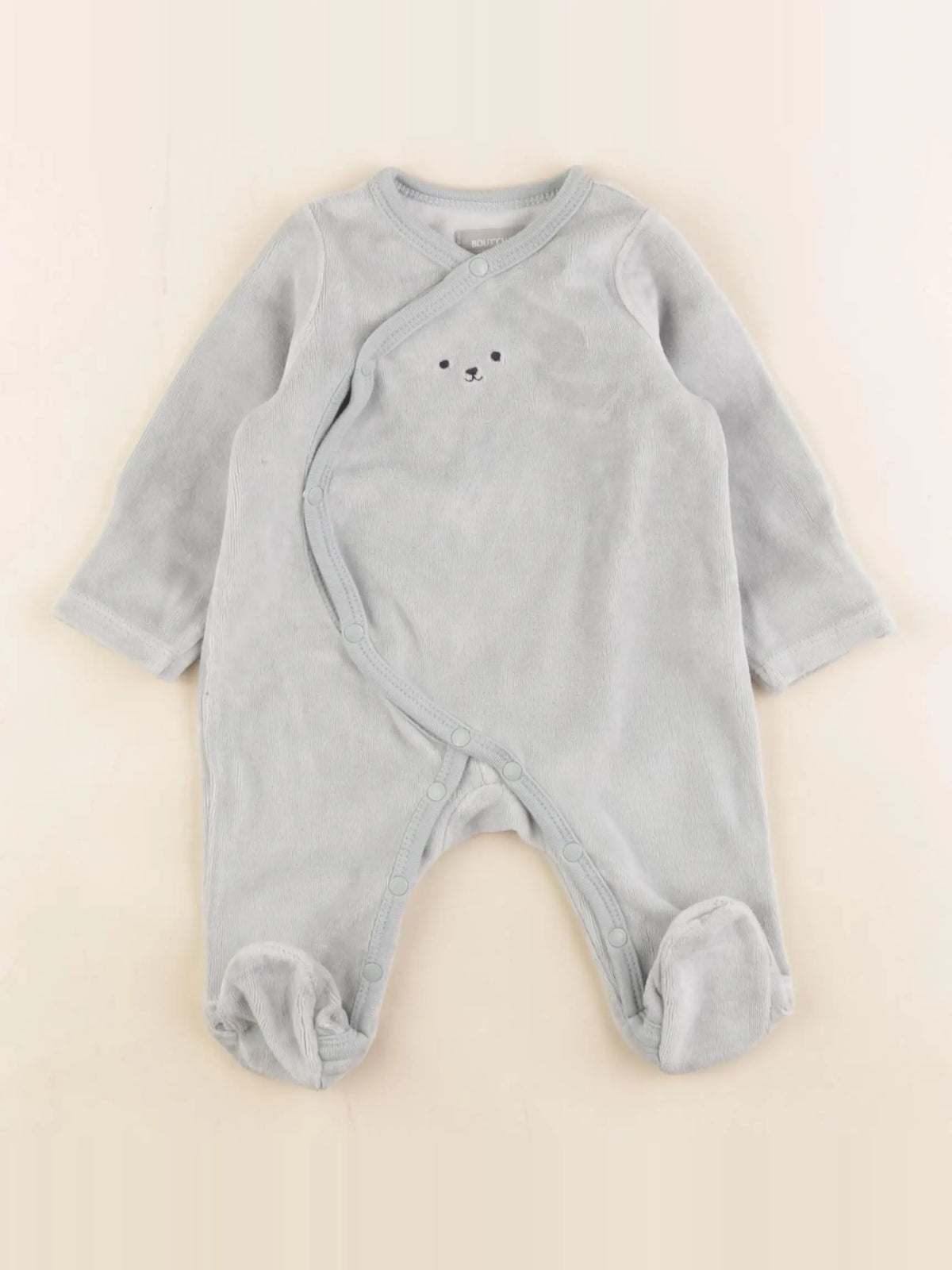 Boutchou - pyjama velours vert - 1 mois