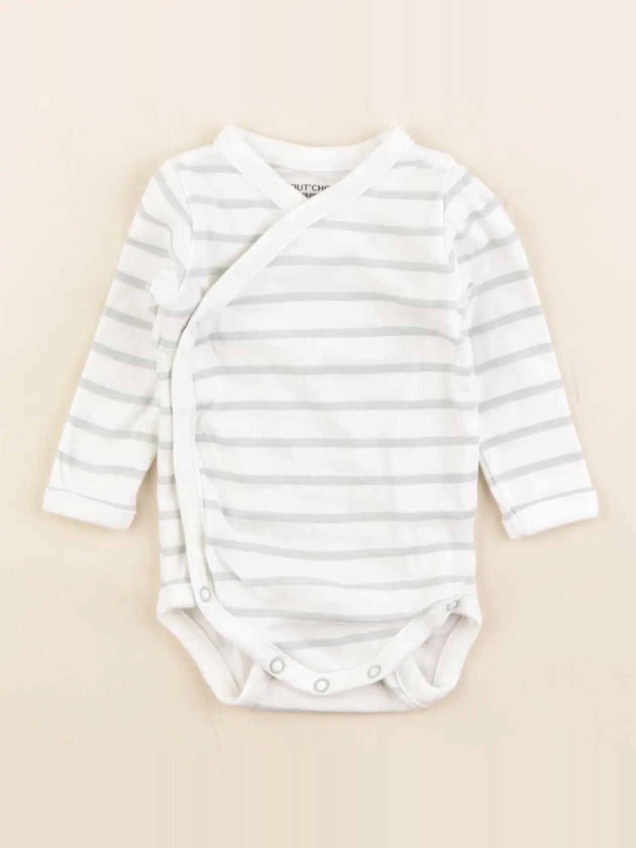 Boutchou - body blanc, vert - 1 mois