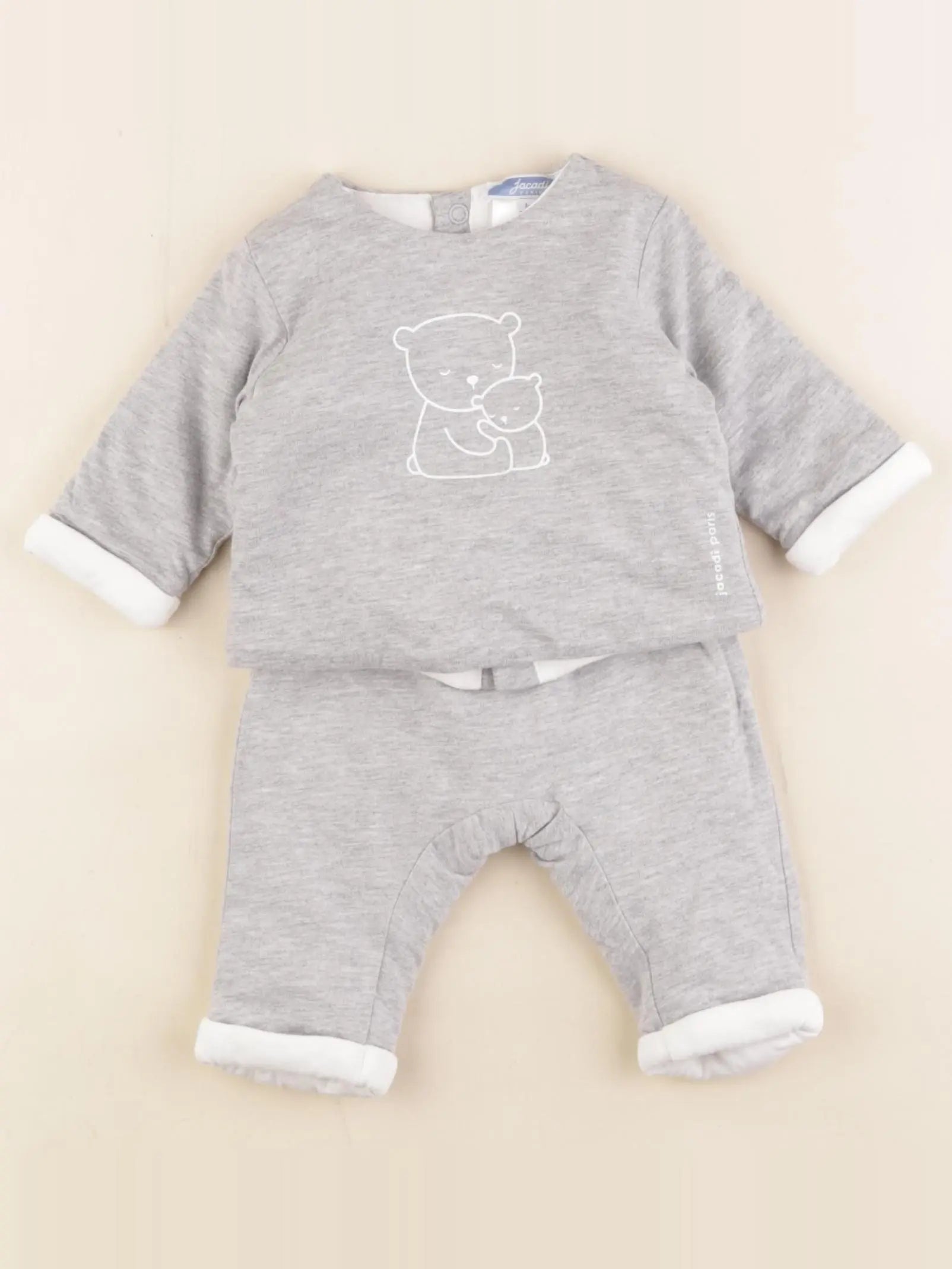 Jacadi - ensemble gris - 1 mois