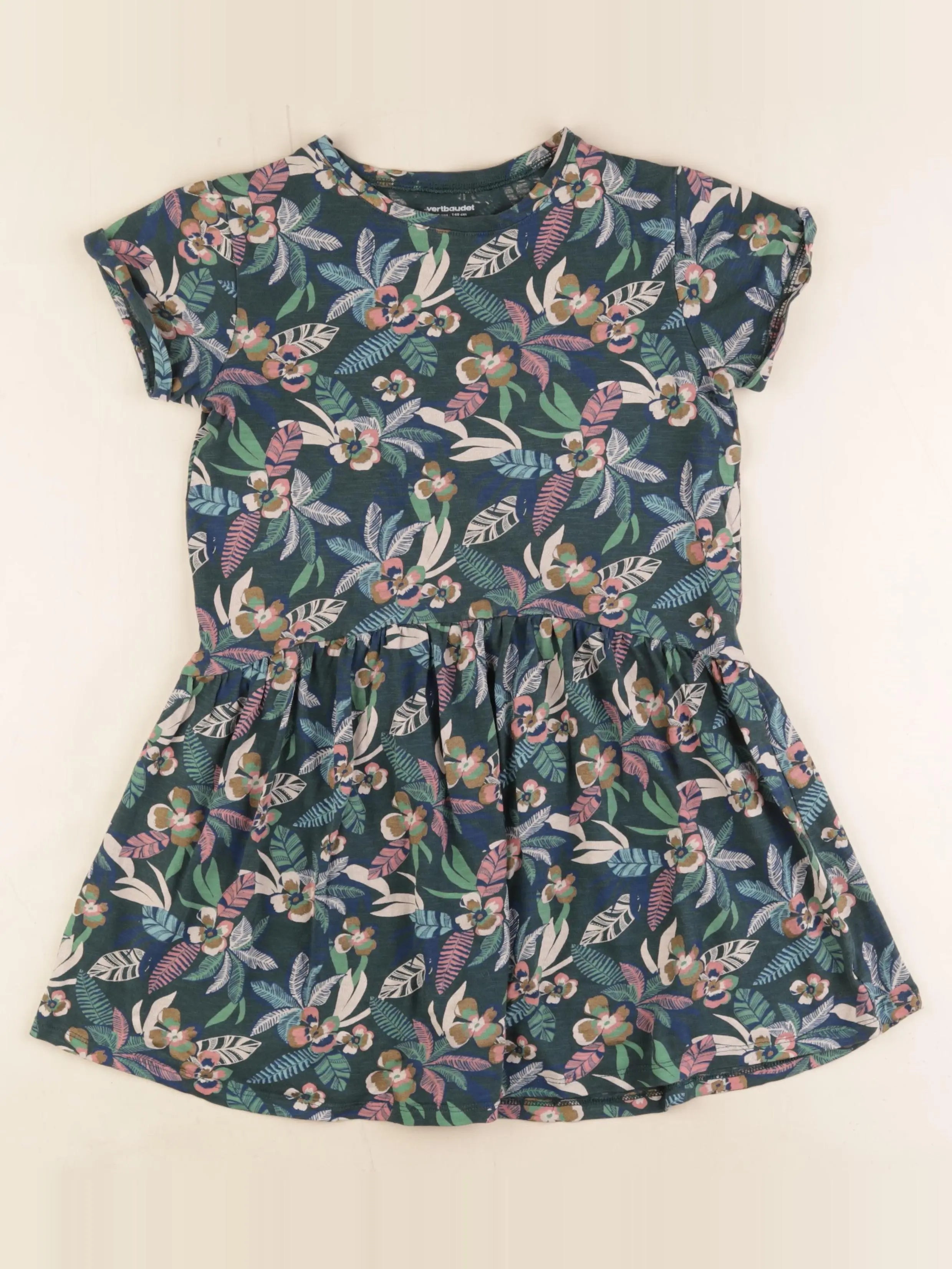 Vertbaudet - robe vert - 10 ans