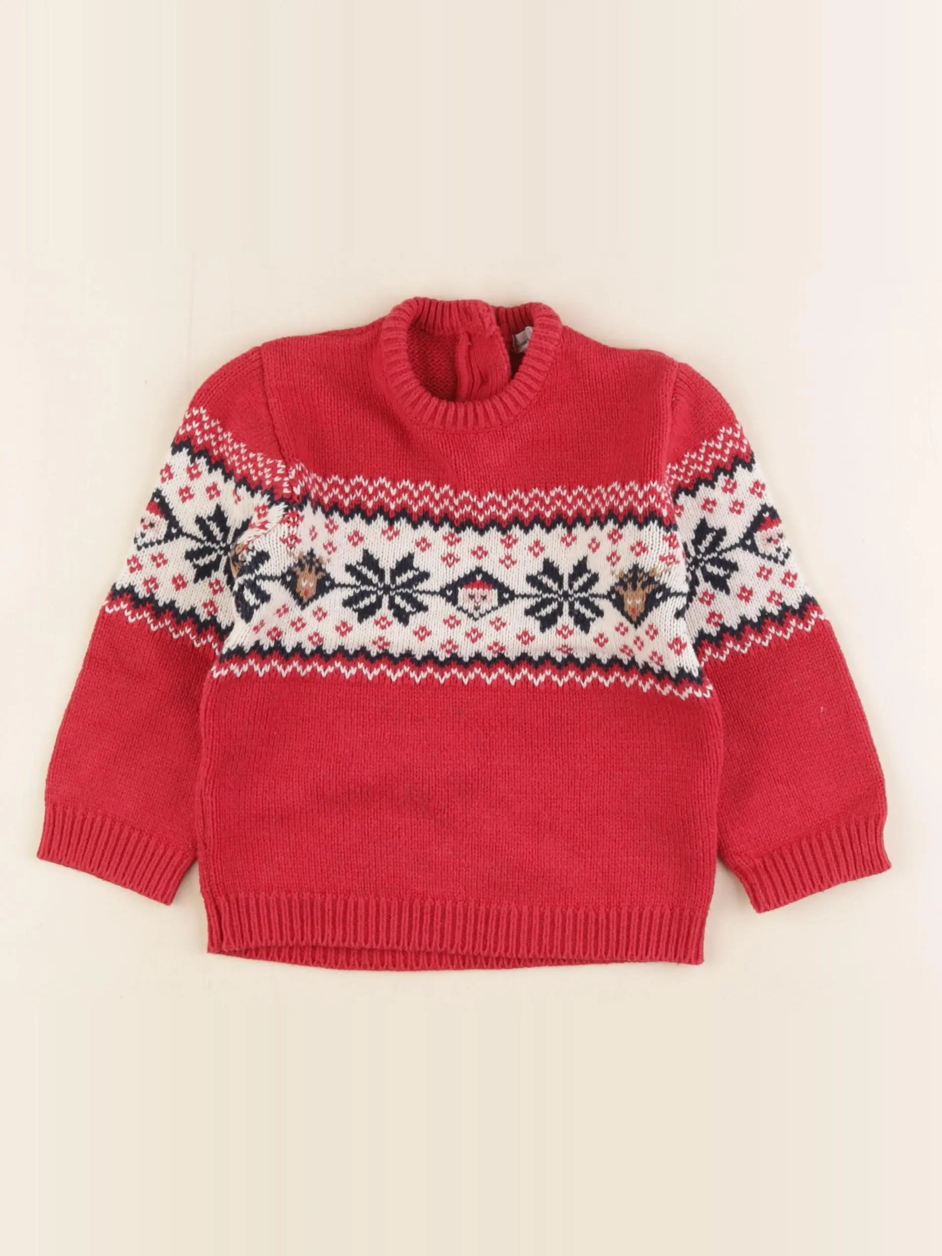 Vertbaudet - pull rouge - 24 mois