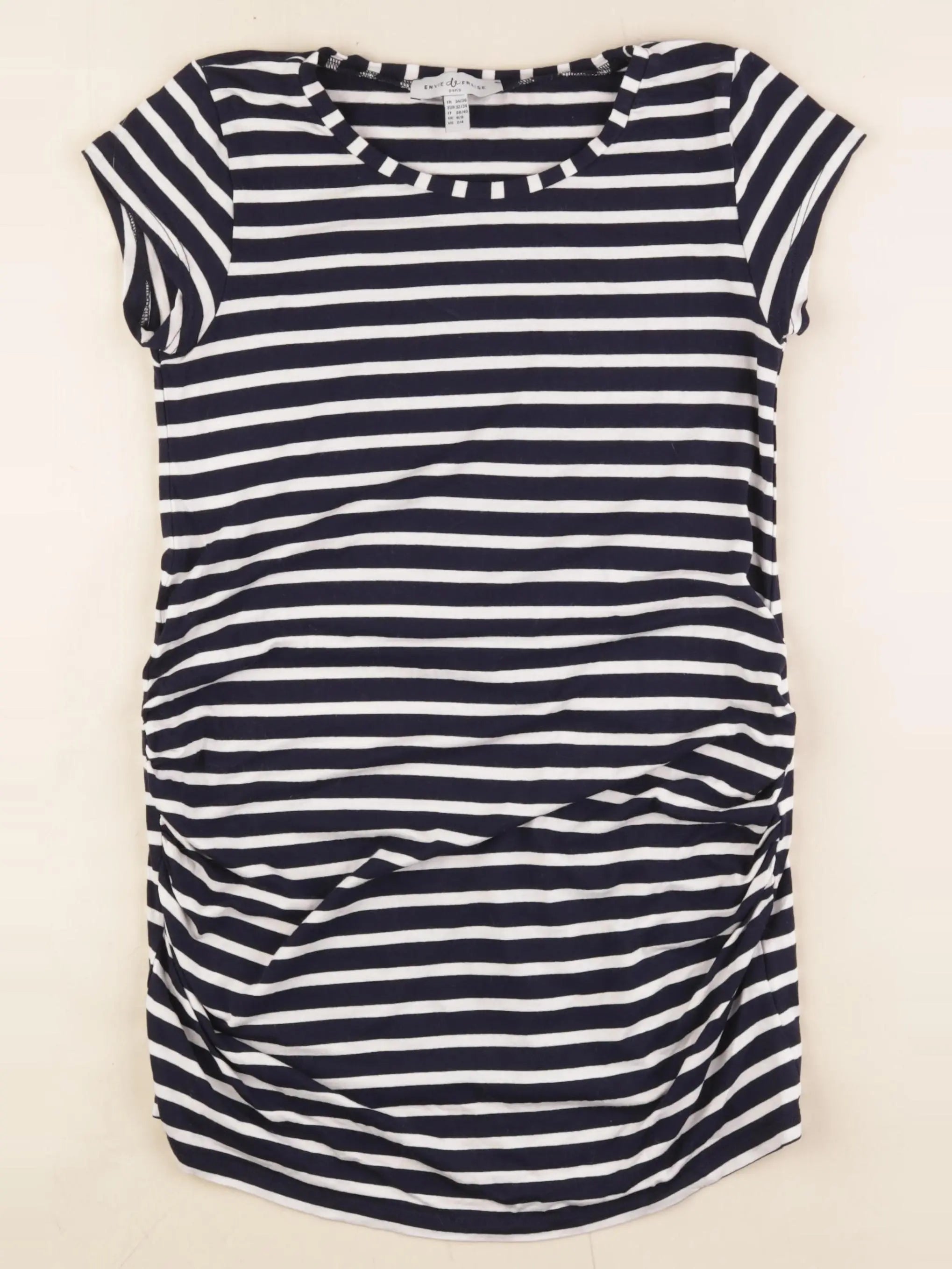 Envie de fraise - tee-shirt grossesse bleu, blanc - 34 à 36