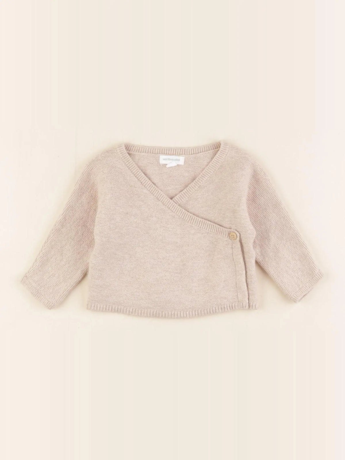 Vertbaudet - pull marron - 1 mois