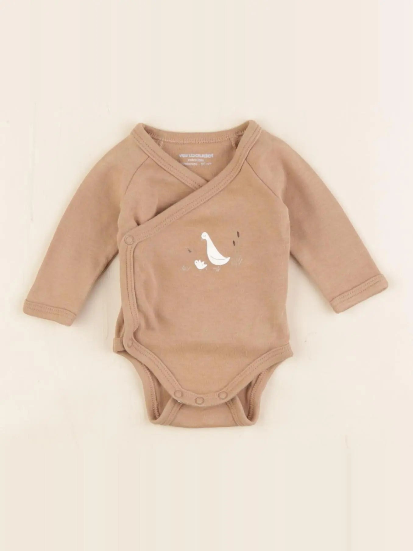 Vertbaudet - body marron - 0 mois