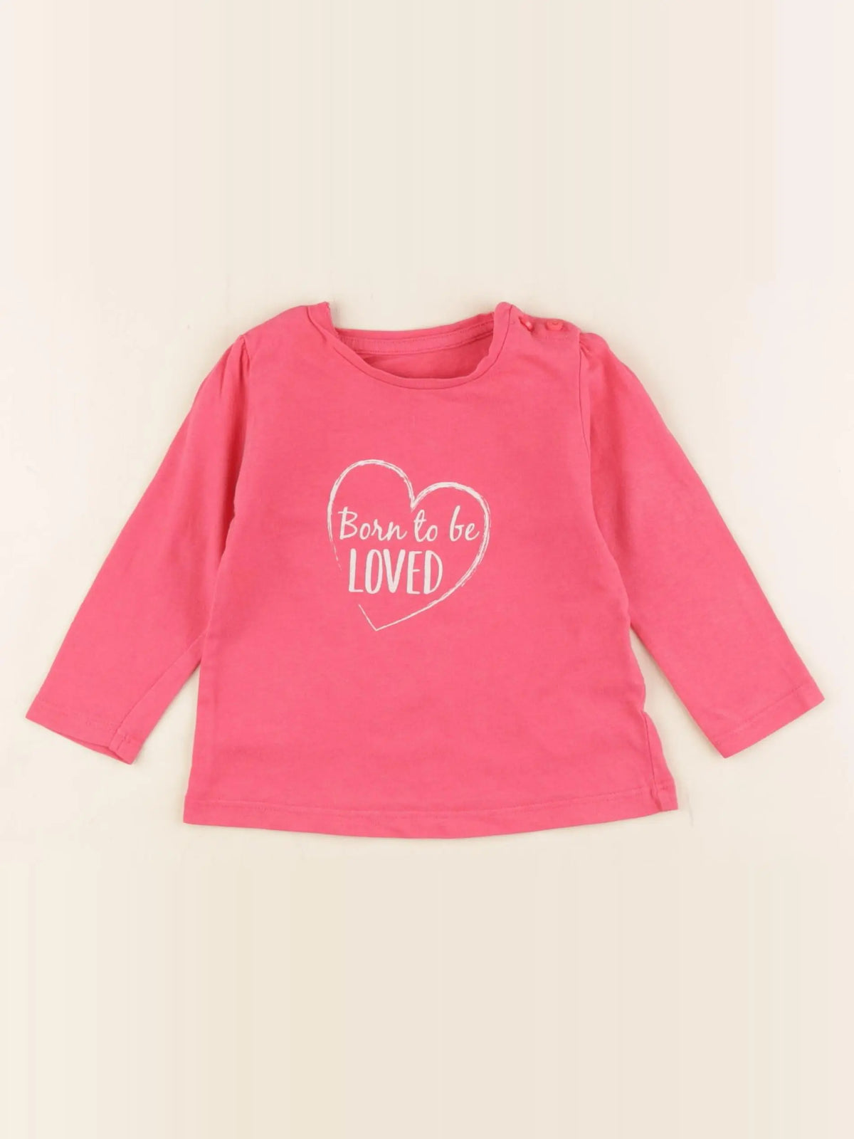 Vertbaudet - tee-shirt rose - 9 mois