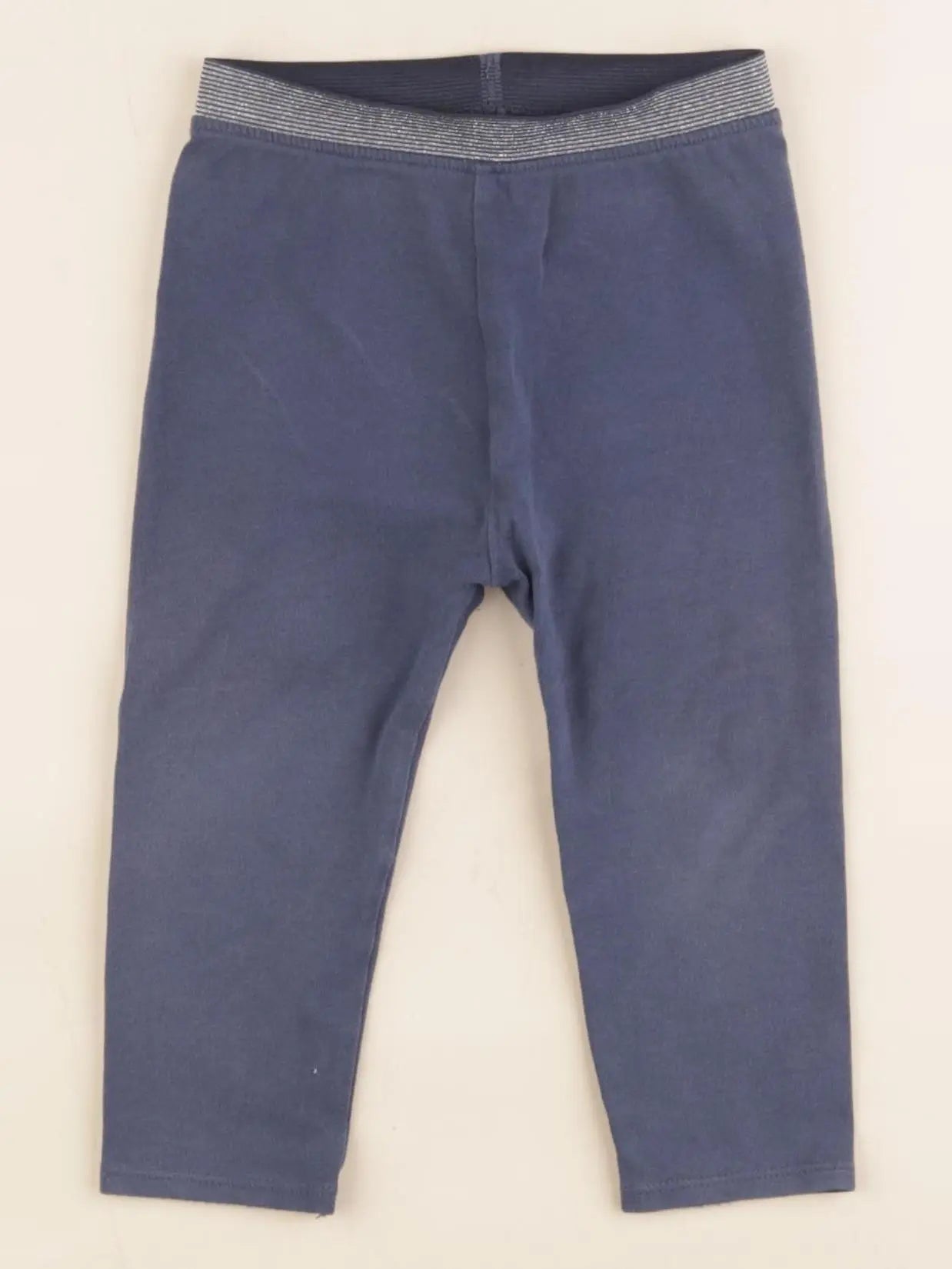 Vertbaudet - legging bleu, argent - 18 mois