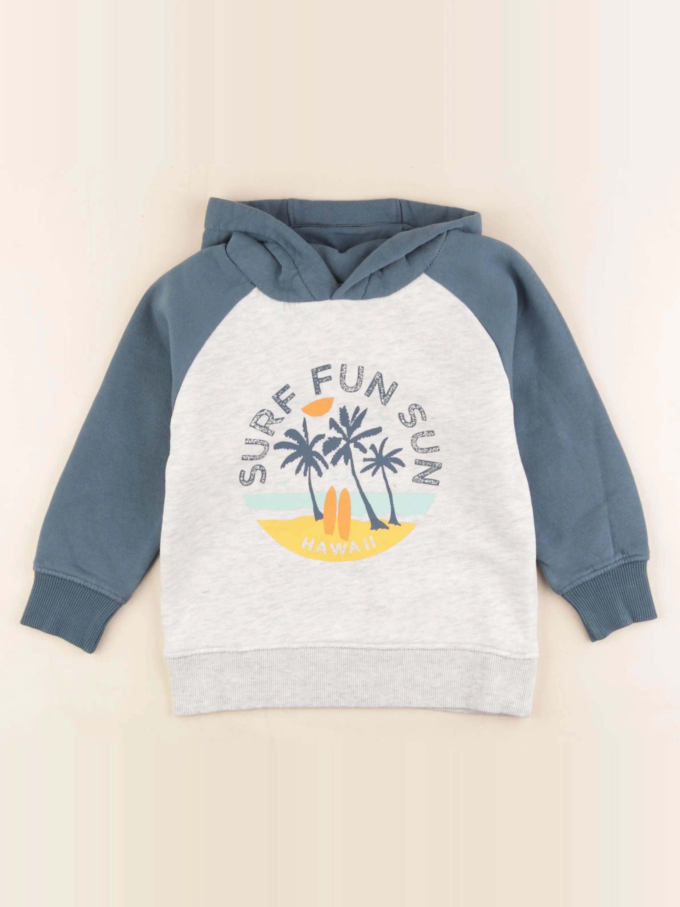 Vertbaudet - sweat bleu - 6 ans