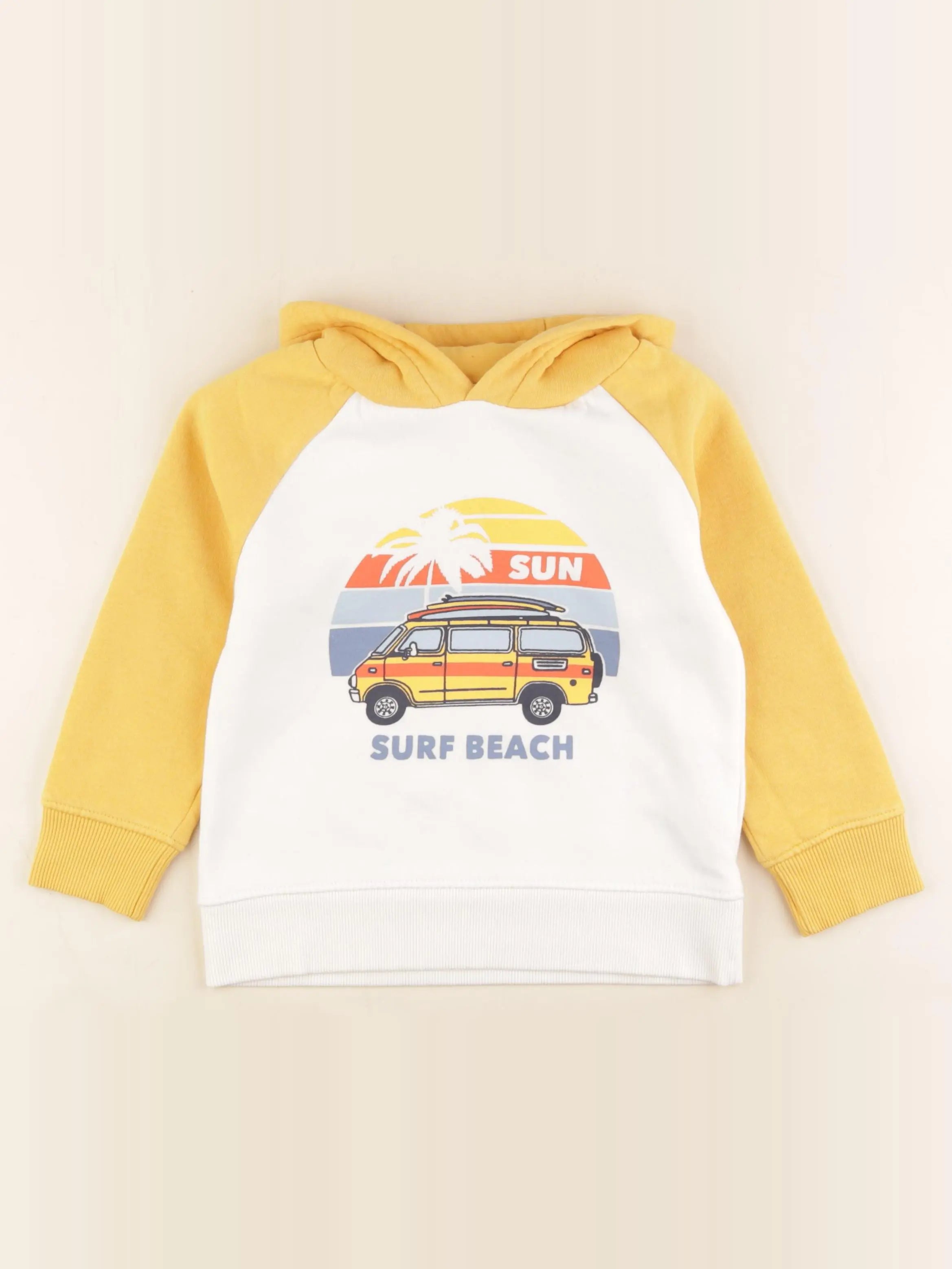 Vertbaudet - sweat jaune - 6 ans