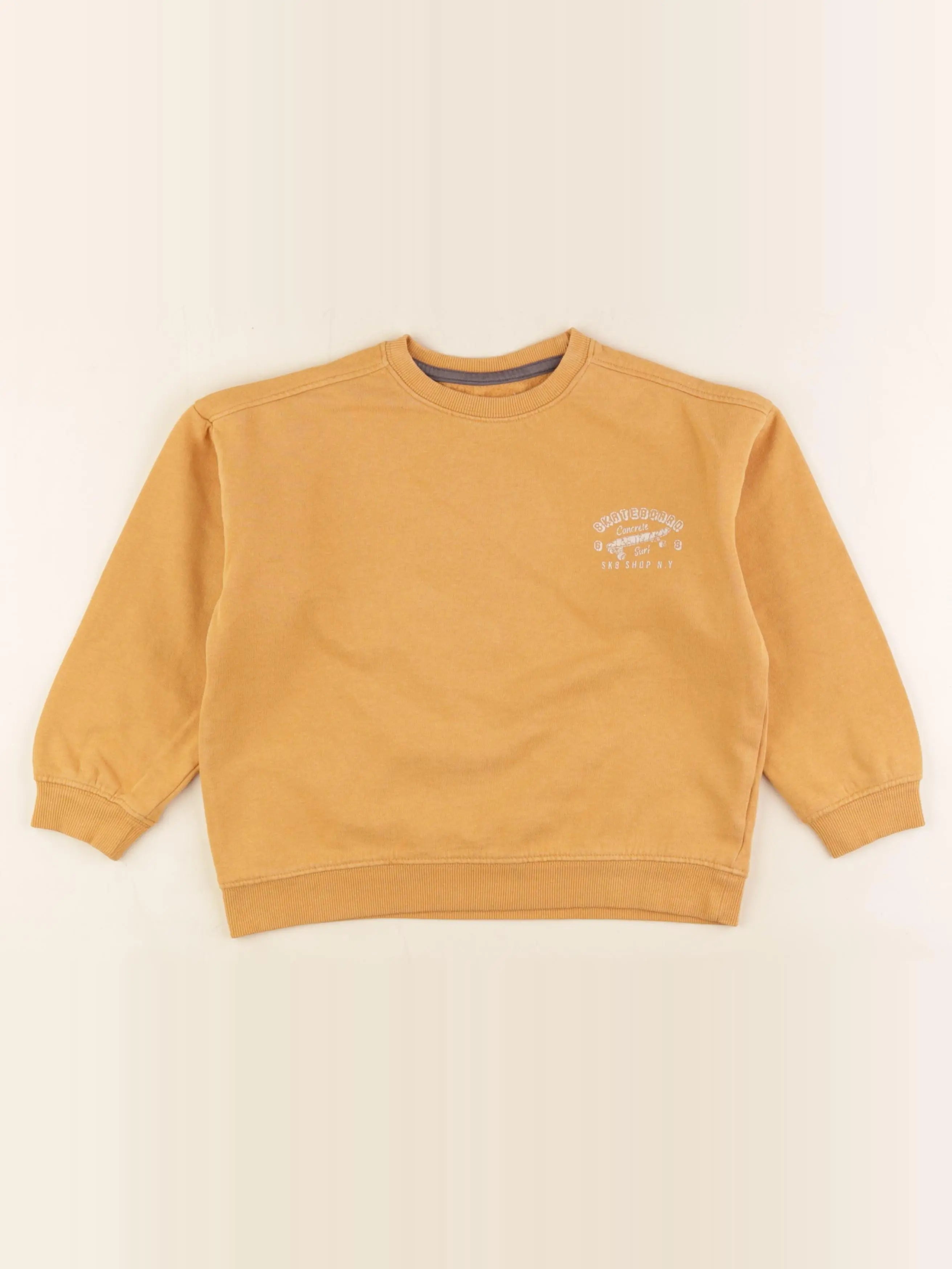 Vertbaudet - sweat jaune - 5 ans