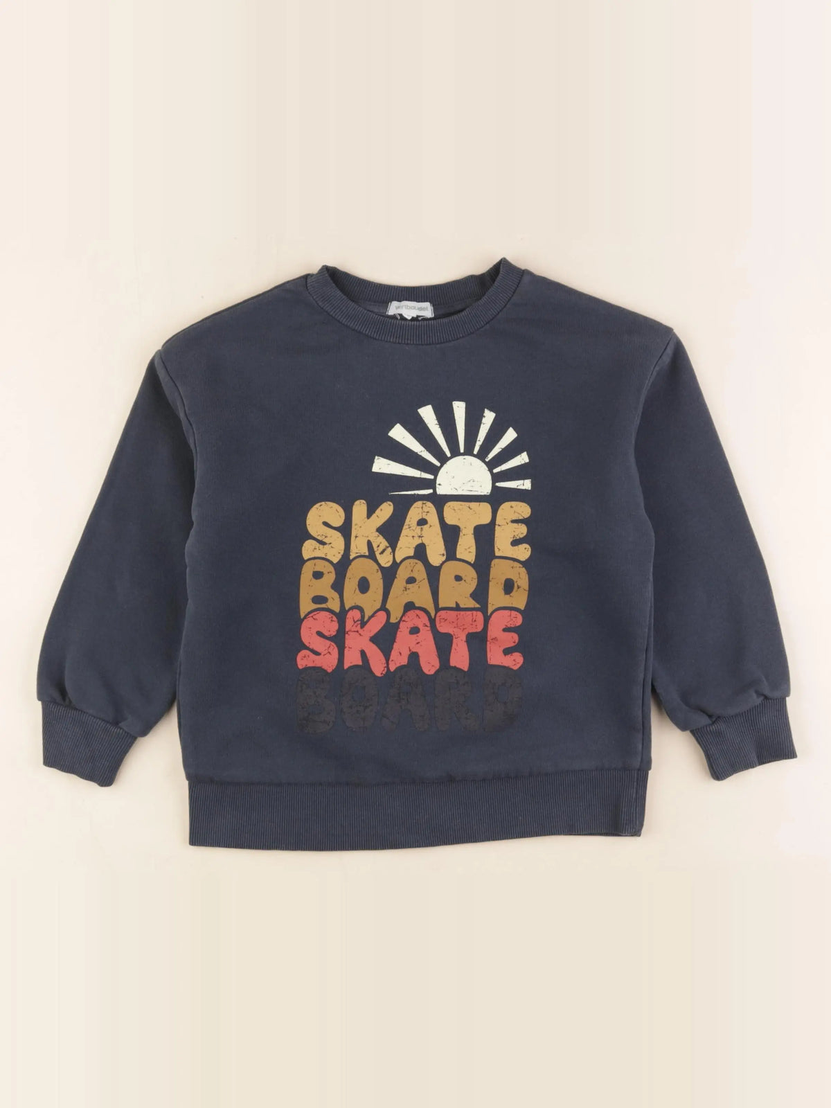 Vertbaudet - sweat bleu - 6 ans