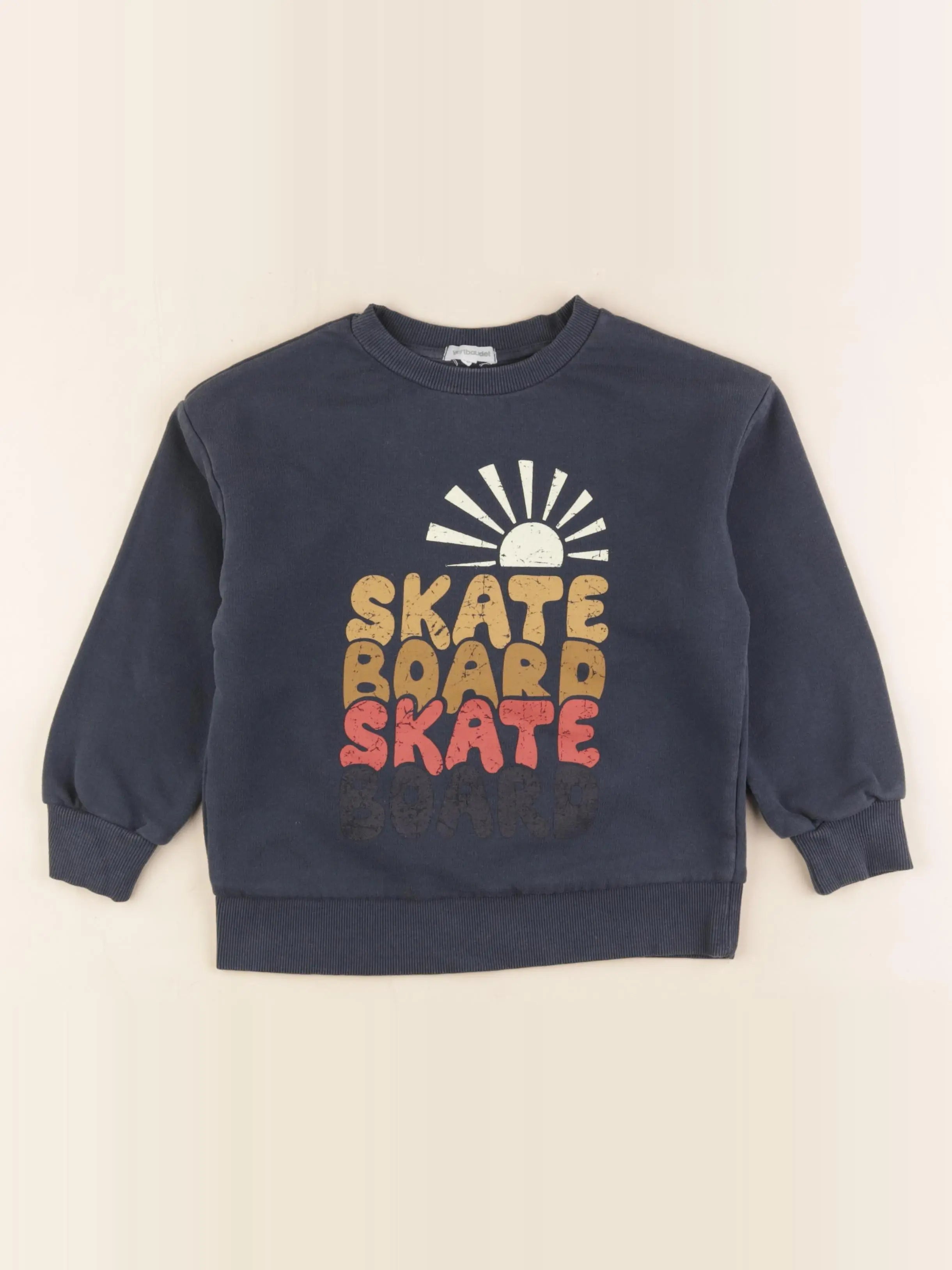 Vertbaudet - sweat bleu - 6 ans