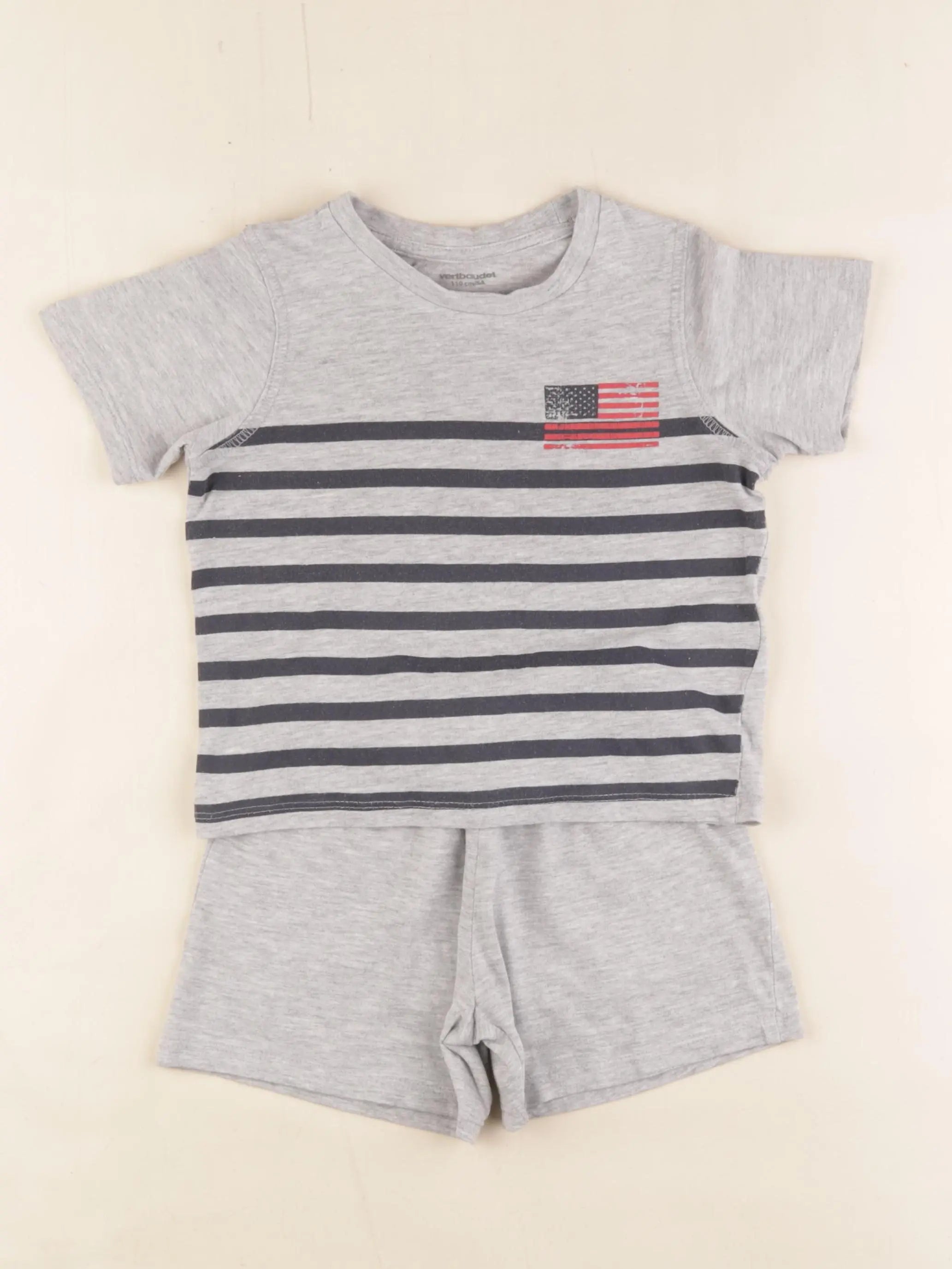 Vertbaudet - pyjama coton gris - 5 ans