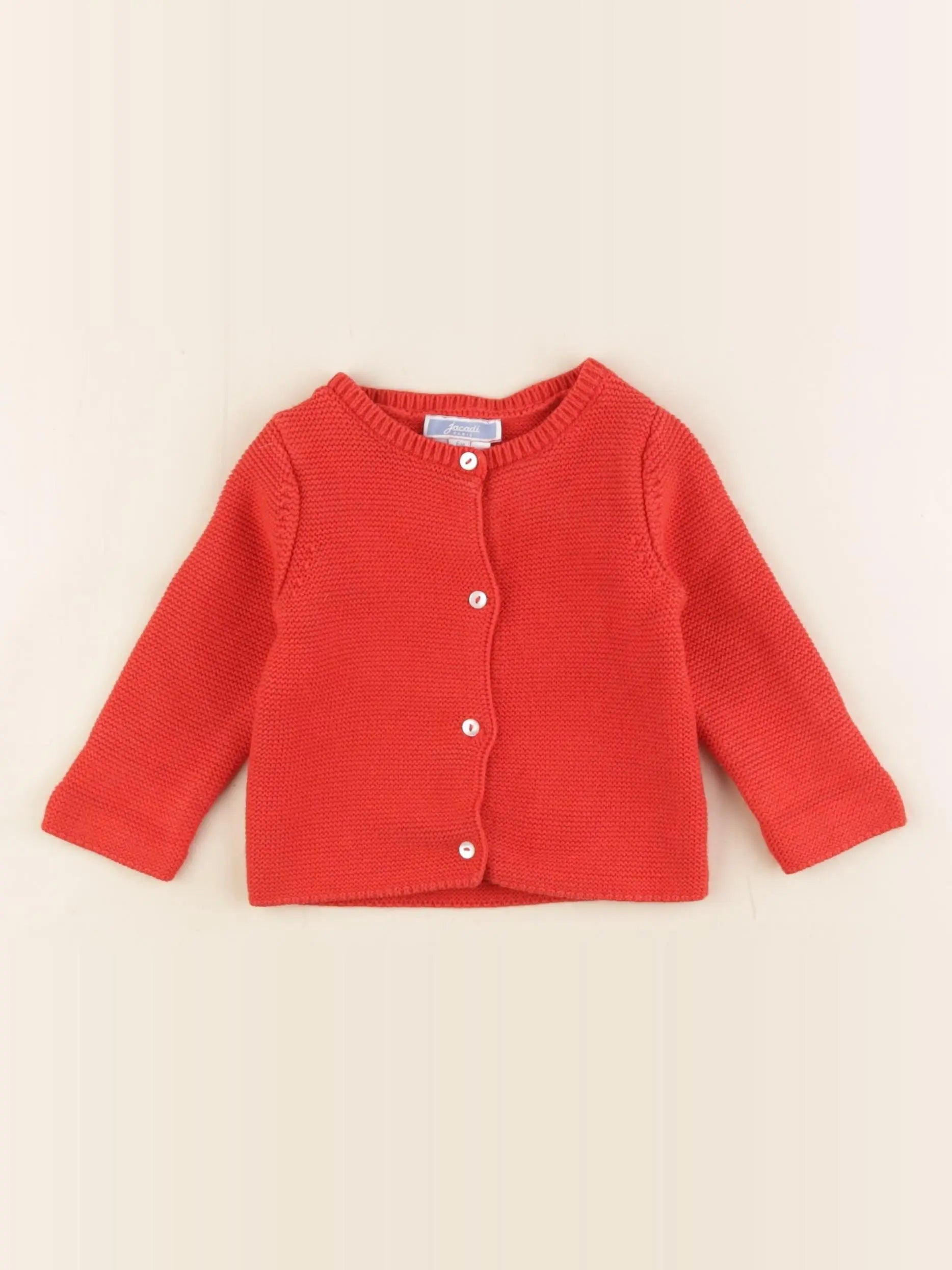 Jacadi - gilet rouge - 6 mois