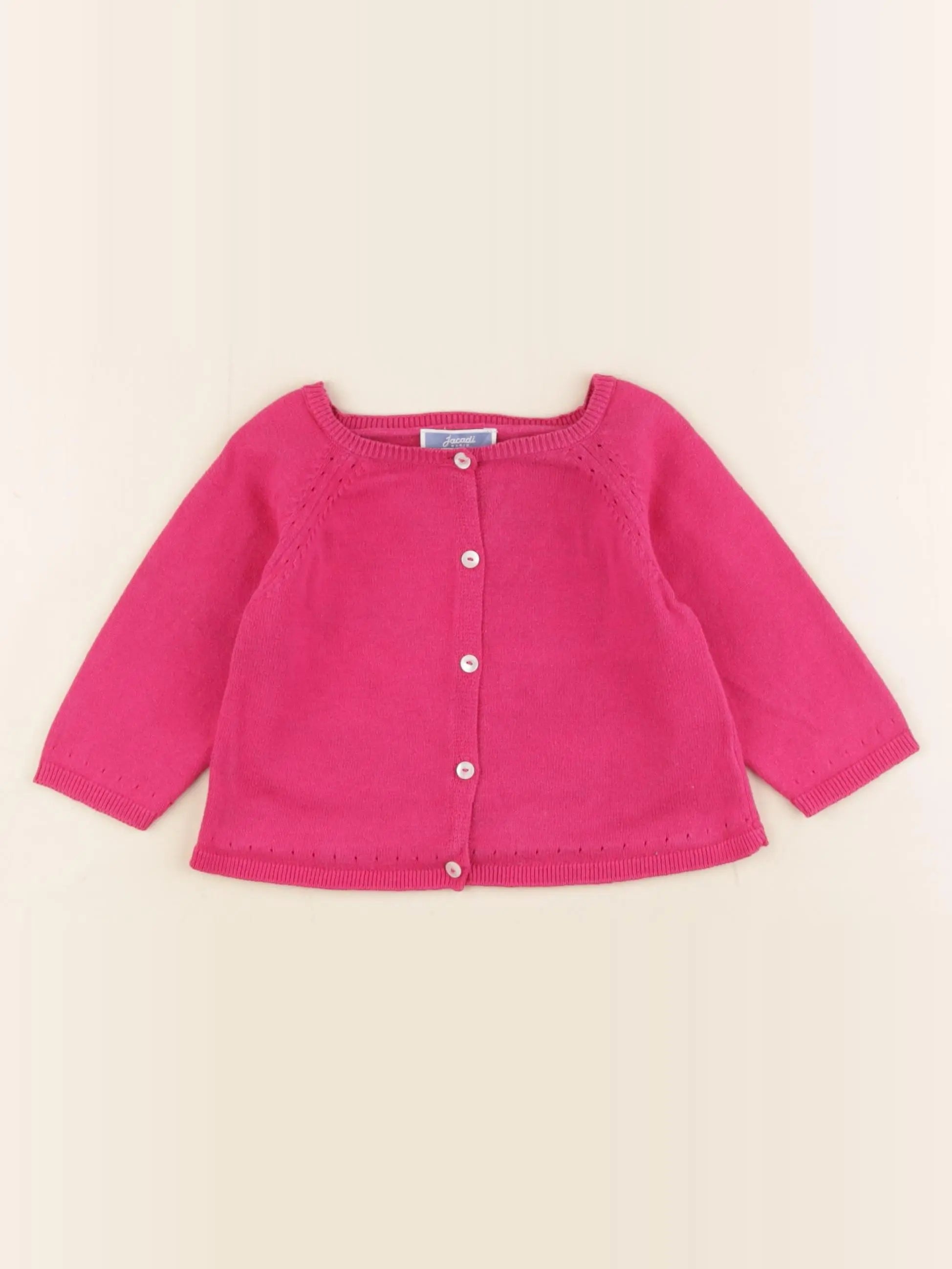 Jacadi - gilet rose - 6 mois