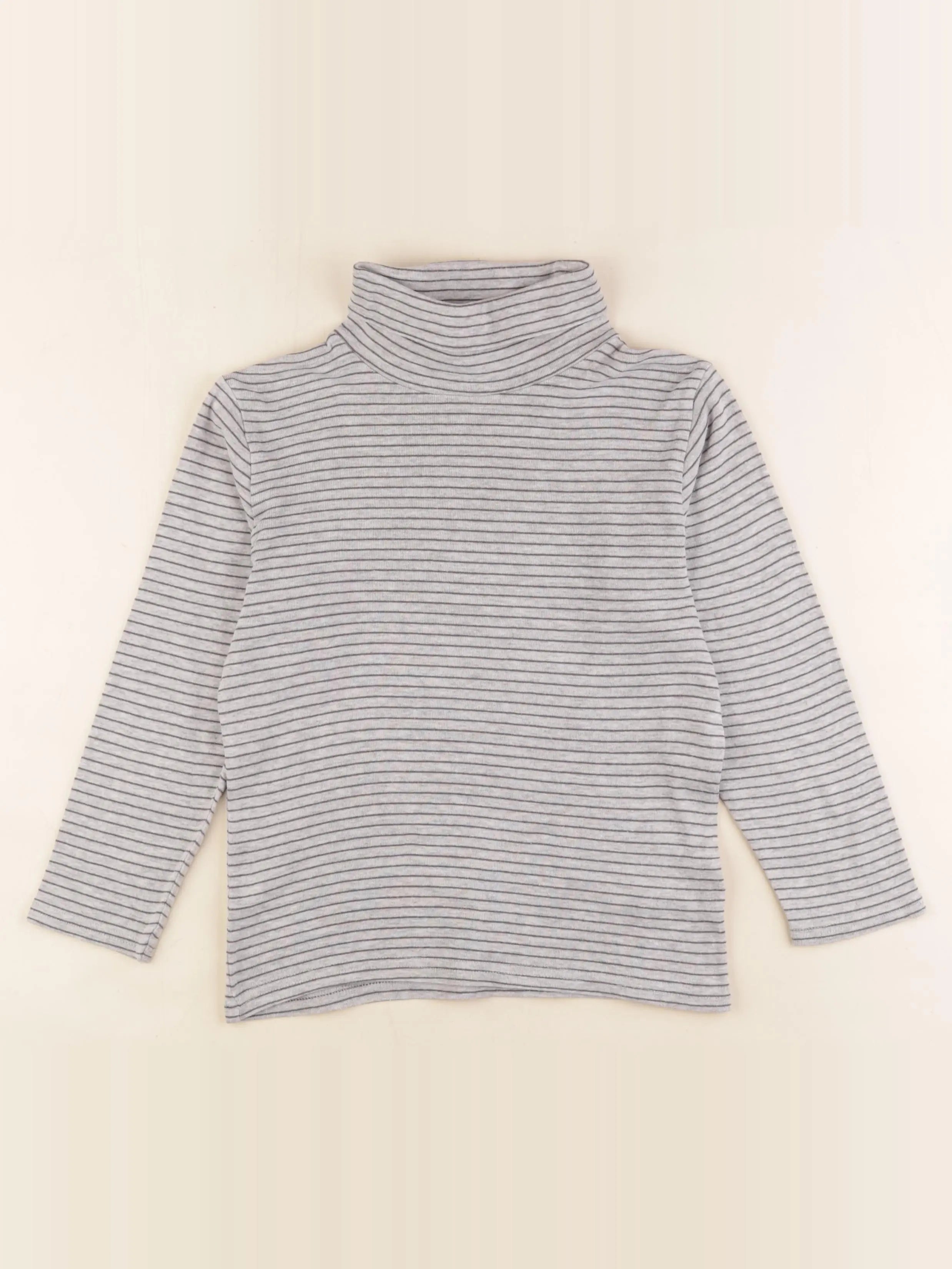 Vertbaudet - sous-pull gris - 8 ans