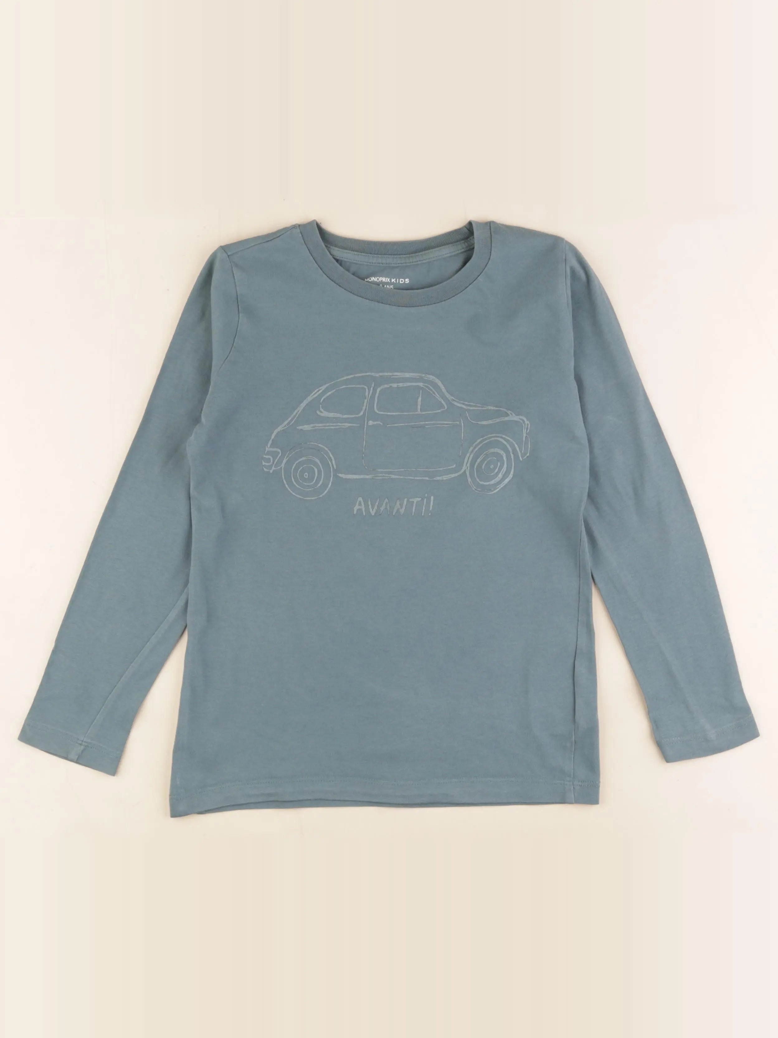Monoprix - tee-shirt vert, bleu - 8 ans