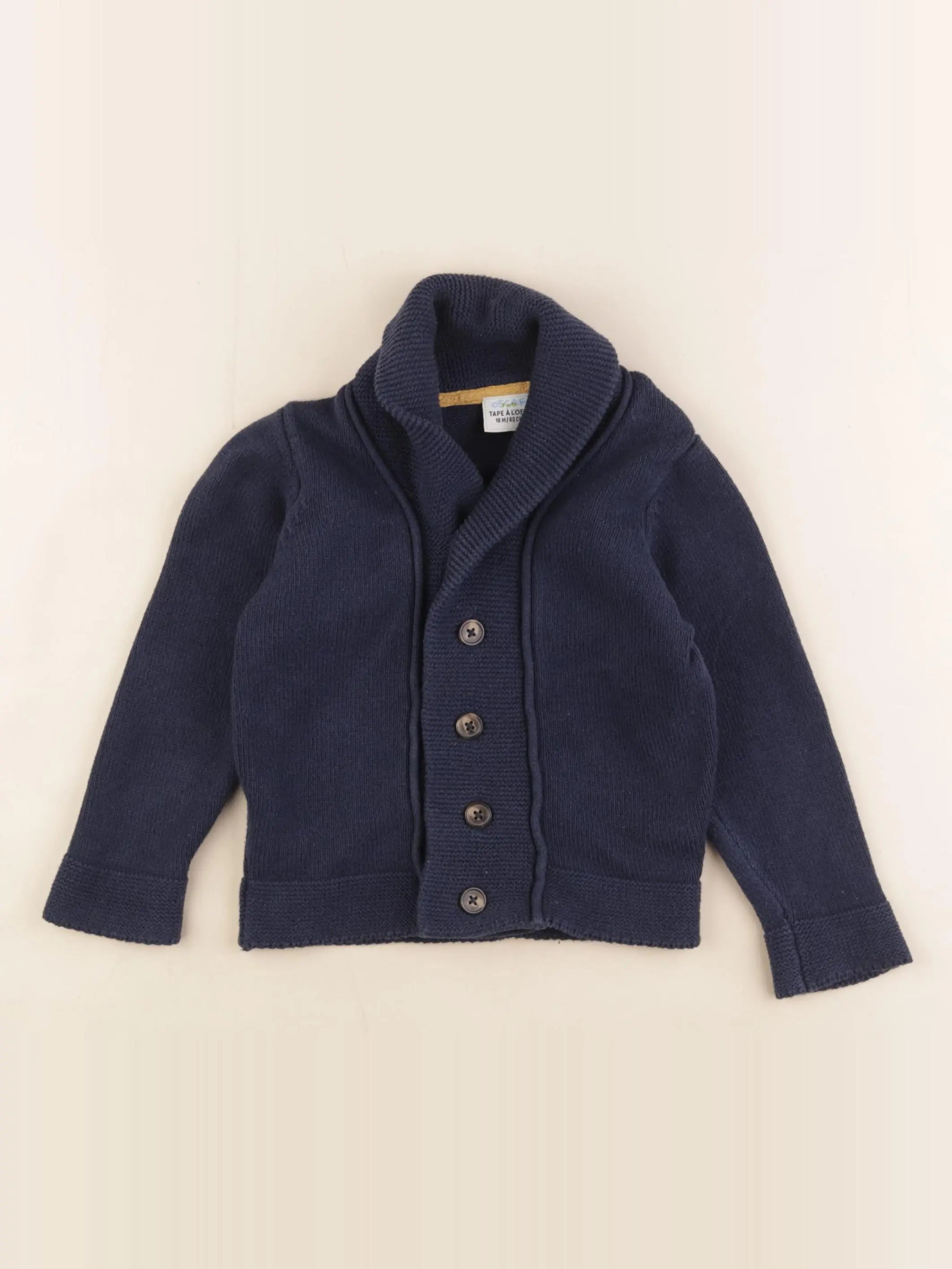 Tape à l'oeil - gilet bleu - 18 mois