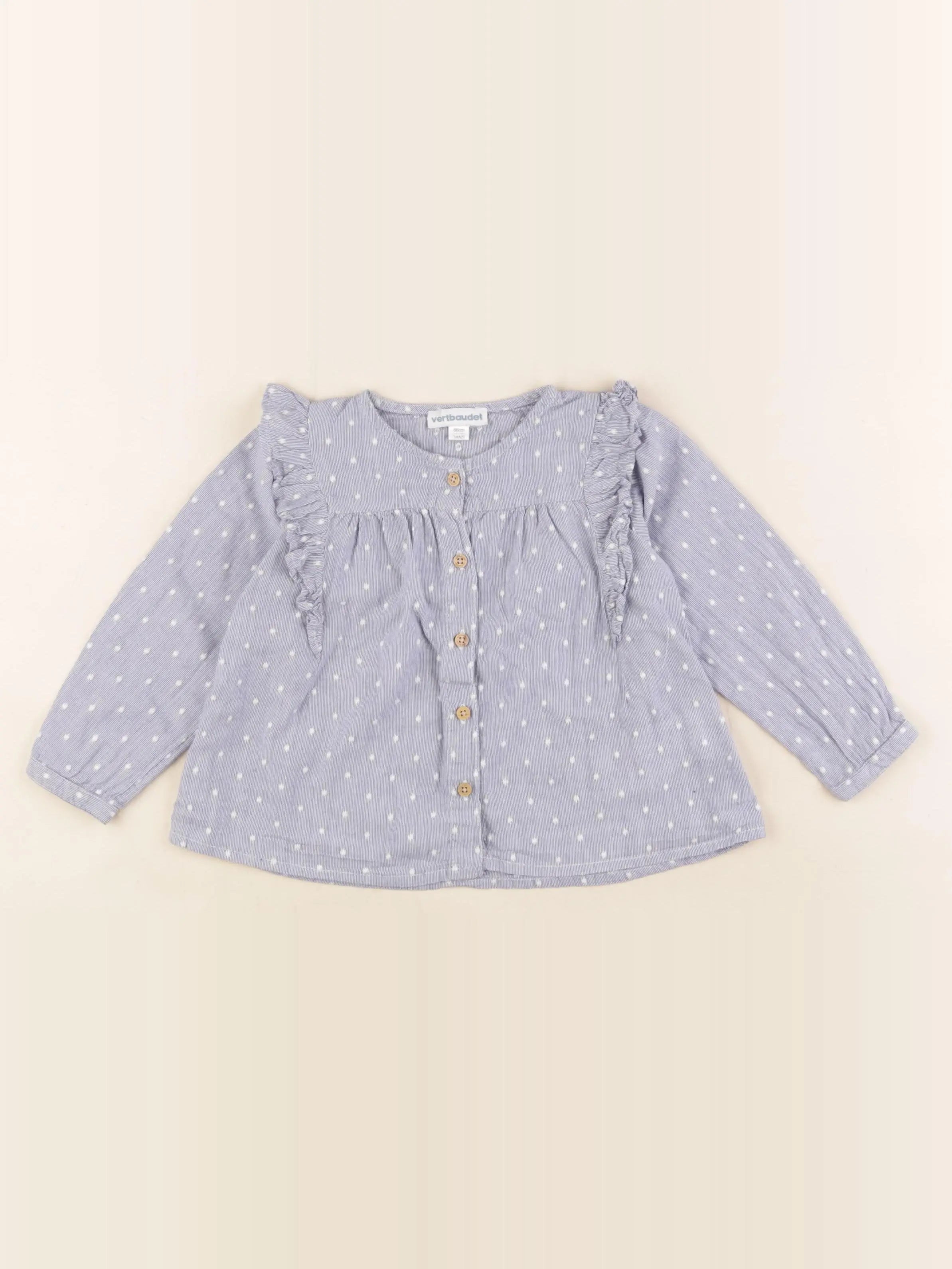 Vertbaudet - chemise bleu - 2 ans