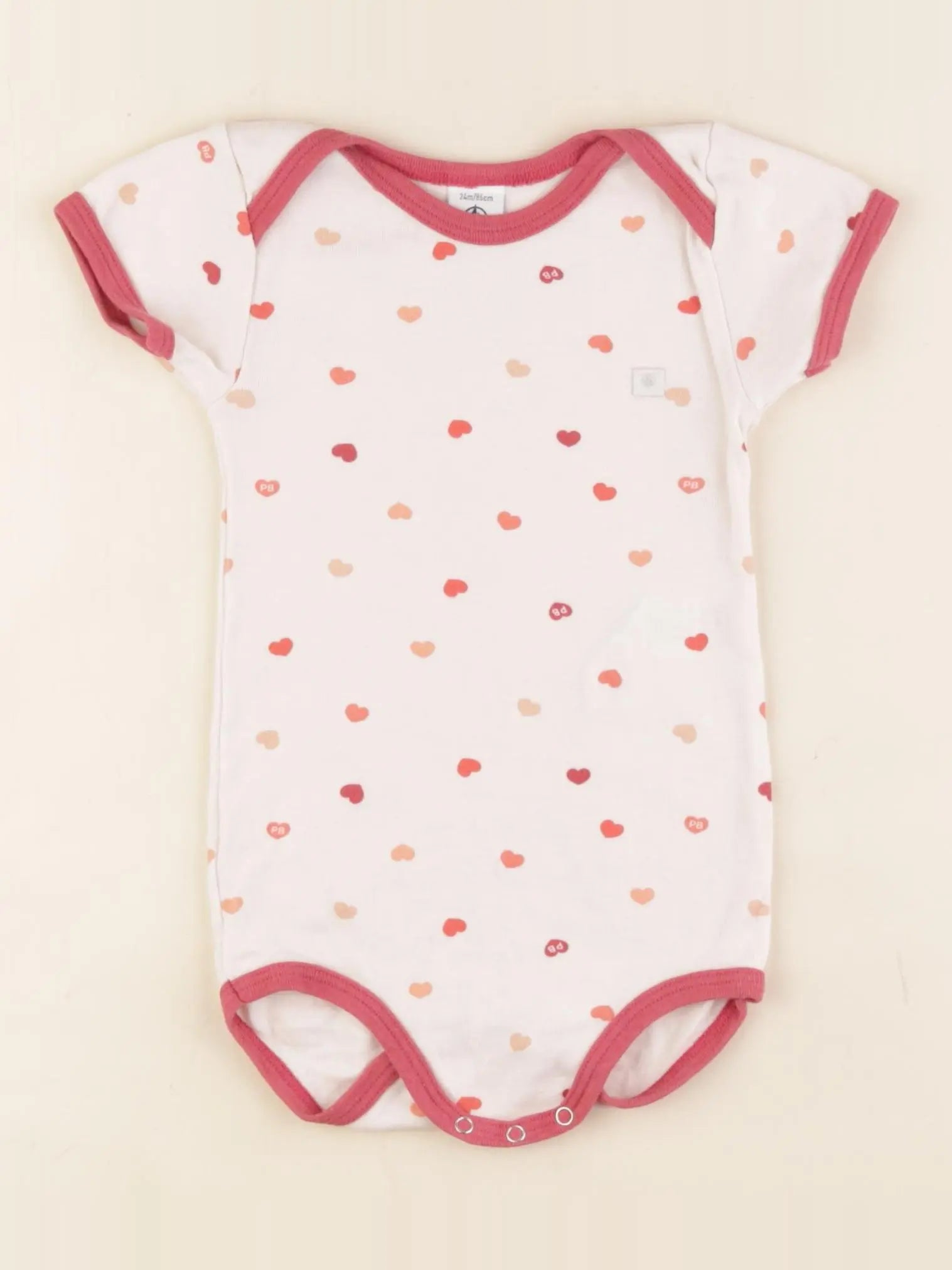 Petit Bateau - body rose - 24 mois
