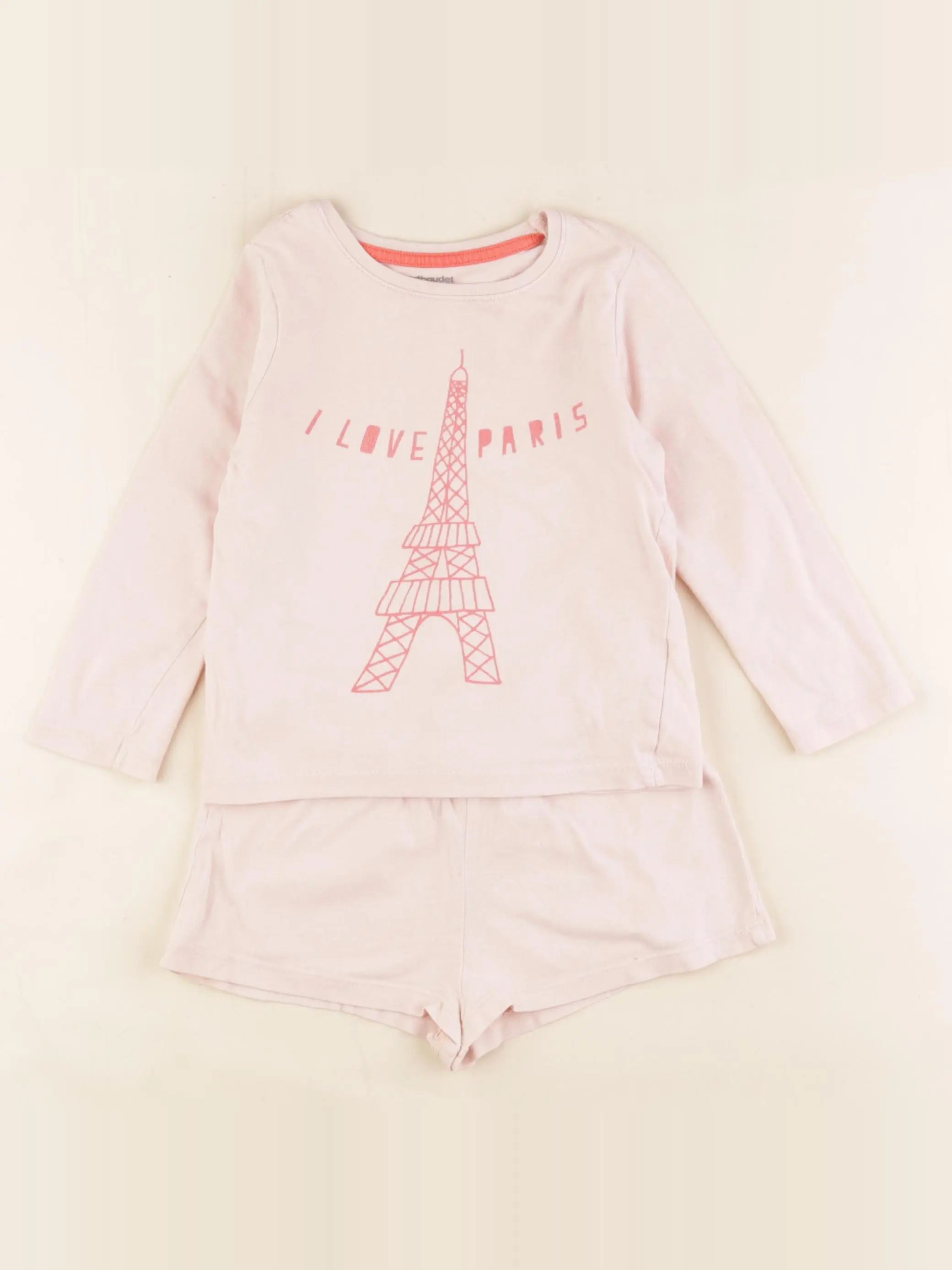 Vertbaudet - pyjama coton rose - 3 ans