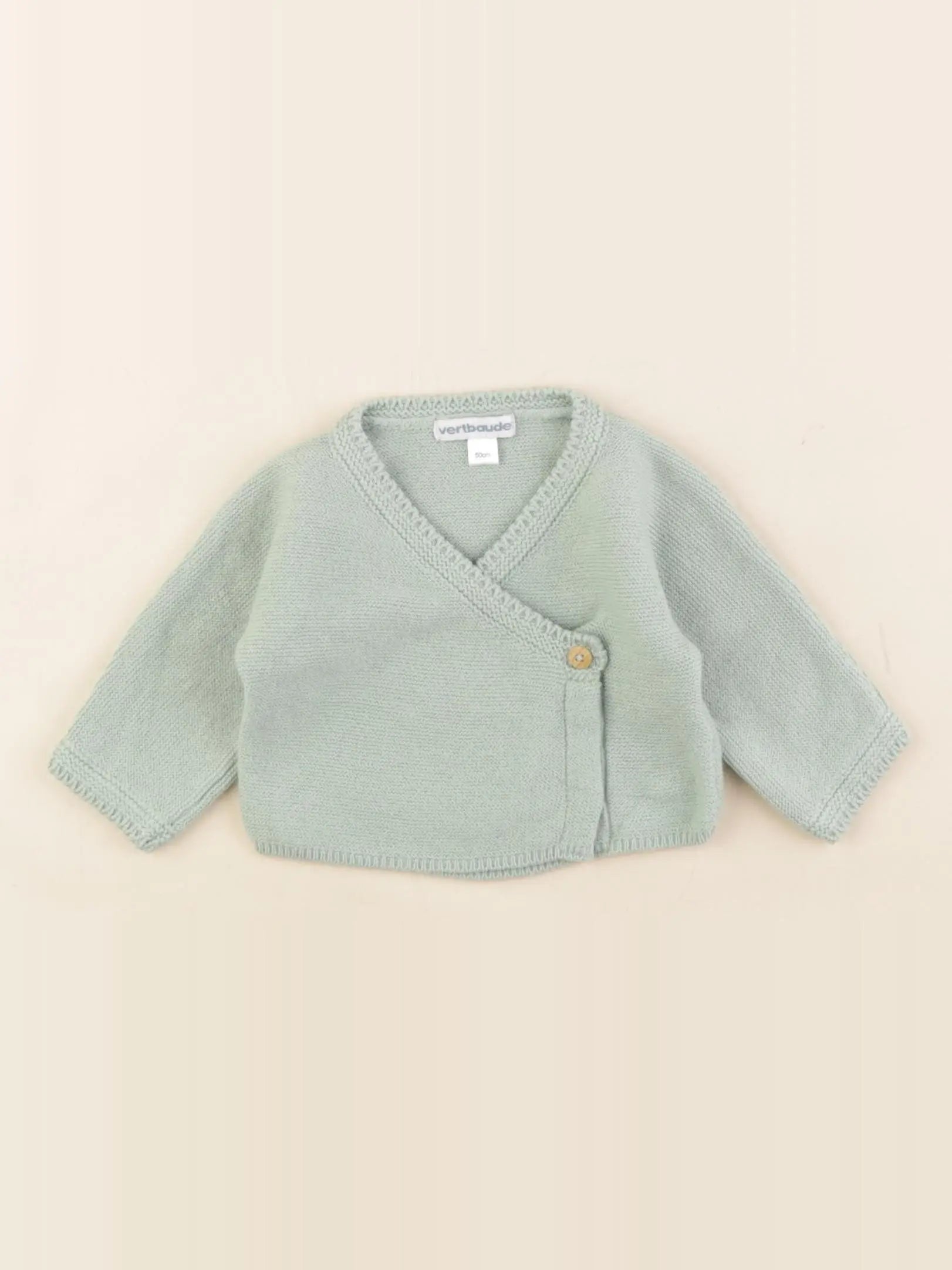 Vertbaudet - gilet vert - 0 mois