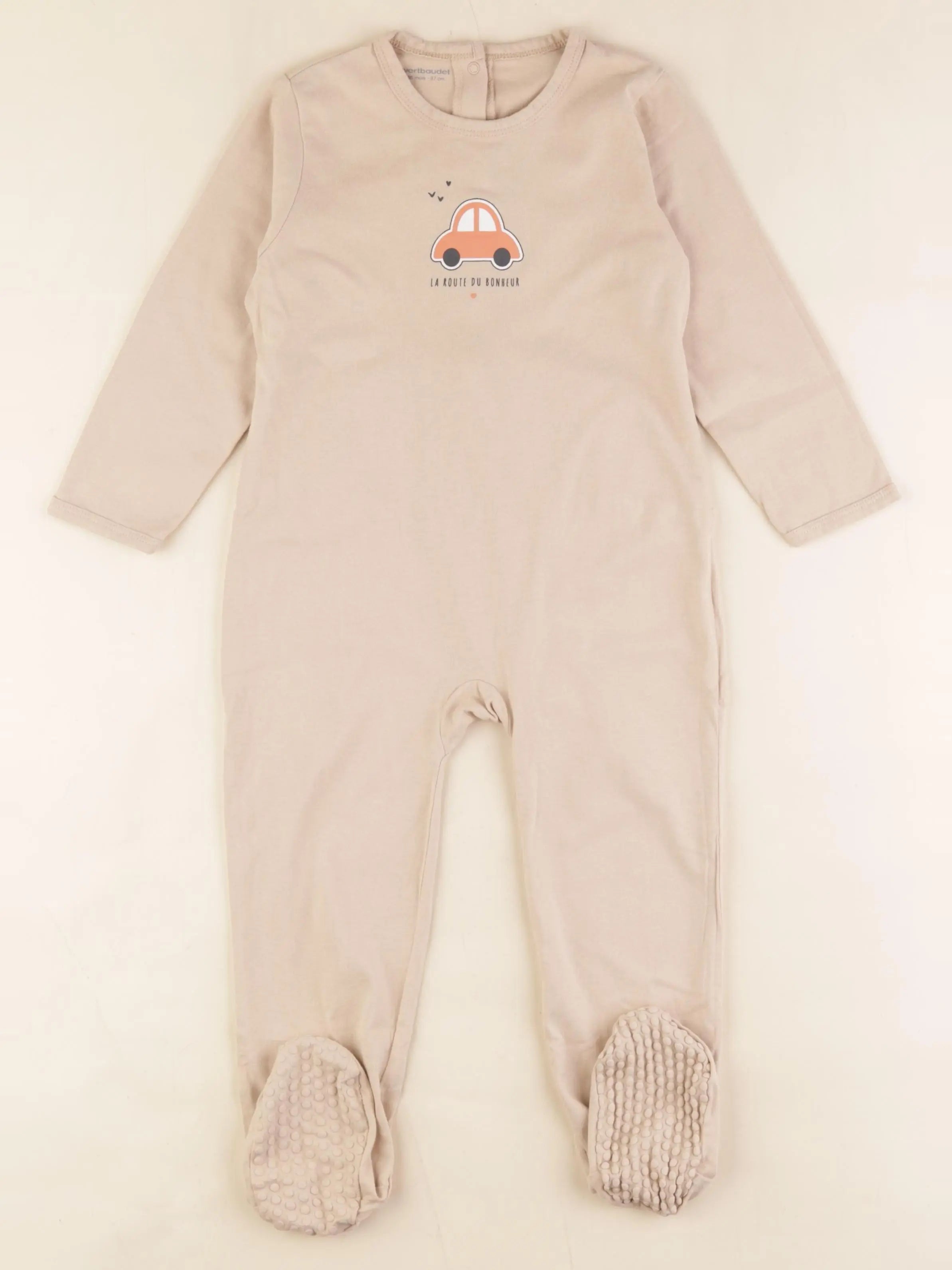 Vertbaudet - pyjama coton marron - 36 mois