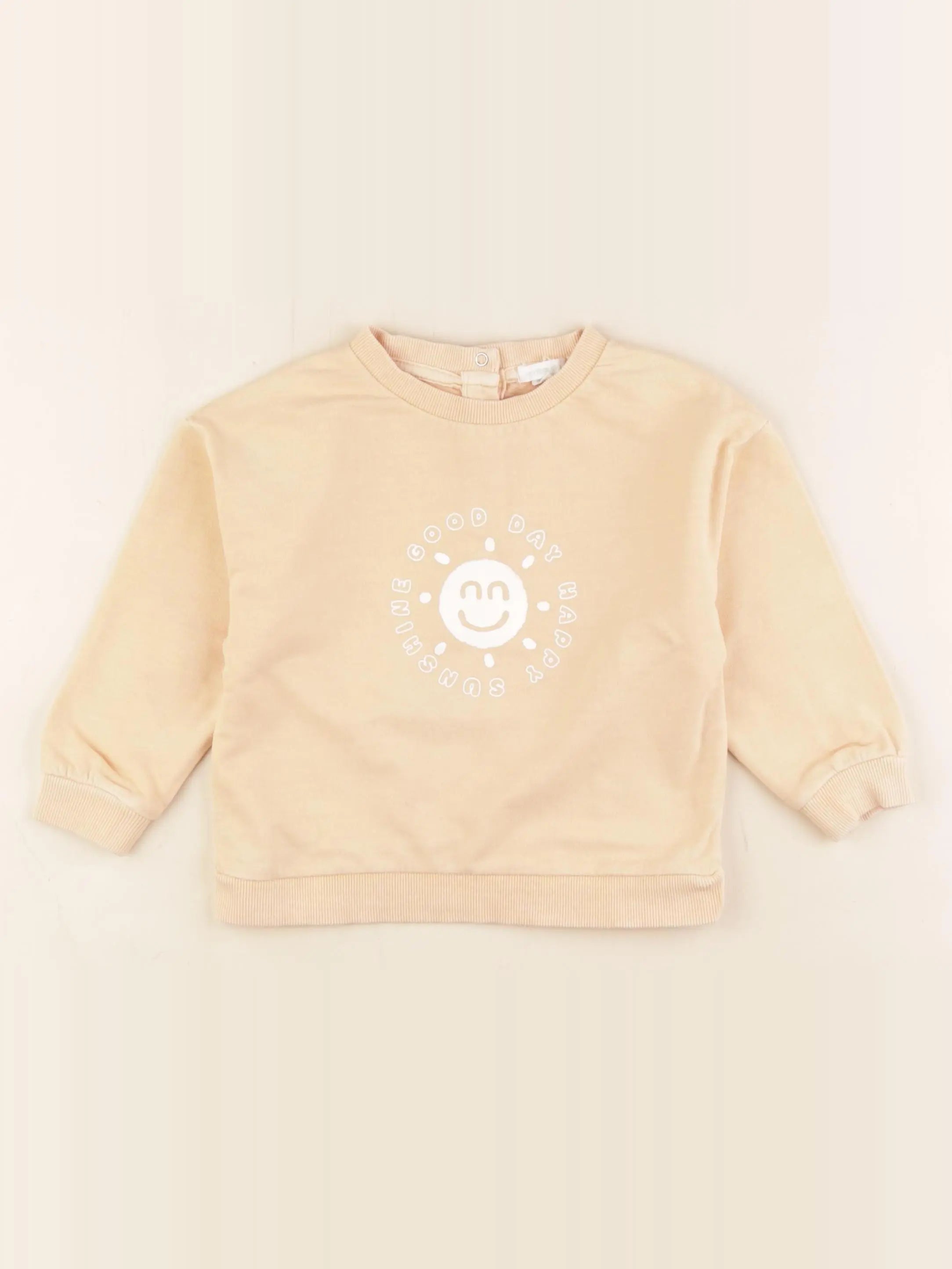 Vertbaudet - sweat orange - 24 mois