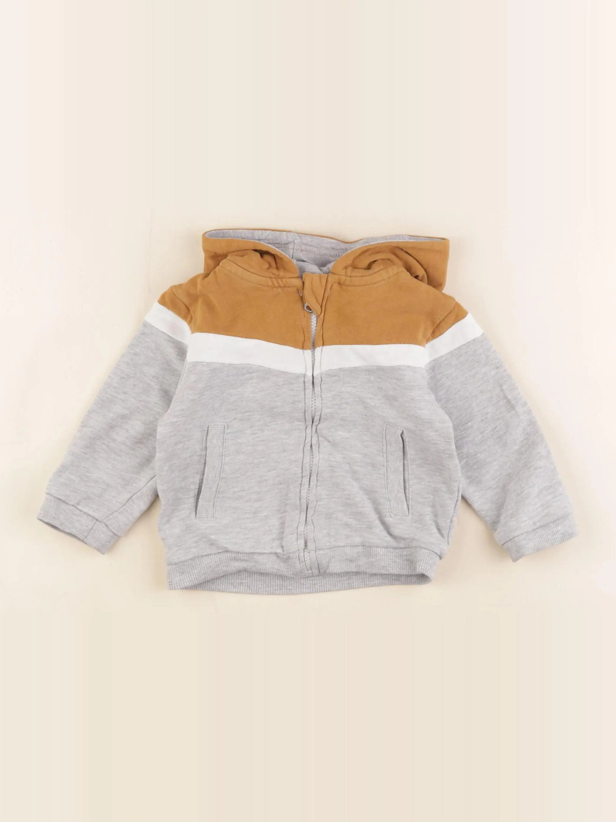 Vertbaudet - sweat gris - 12 mois