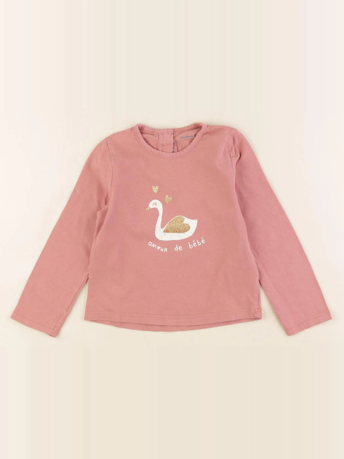 Vertbaudet - tee-shirt rose - 2 ans