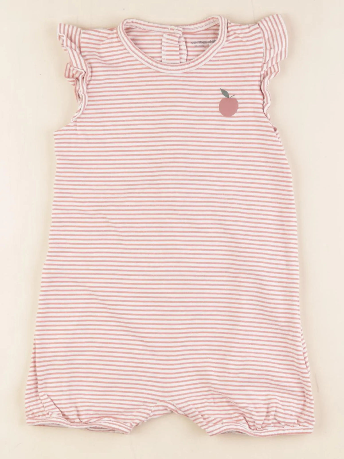 Vertbaudet - pyjama coton rose, blanc - 36 mois