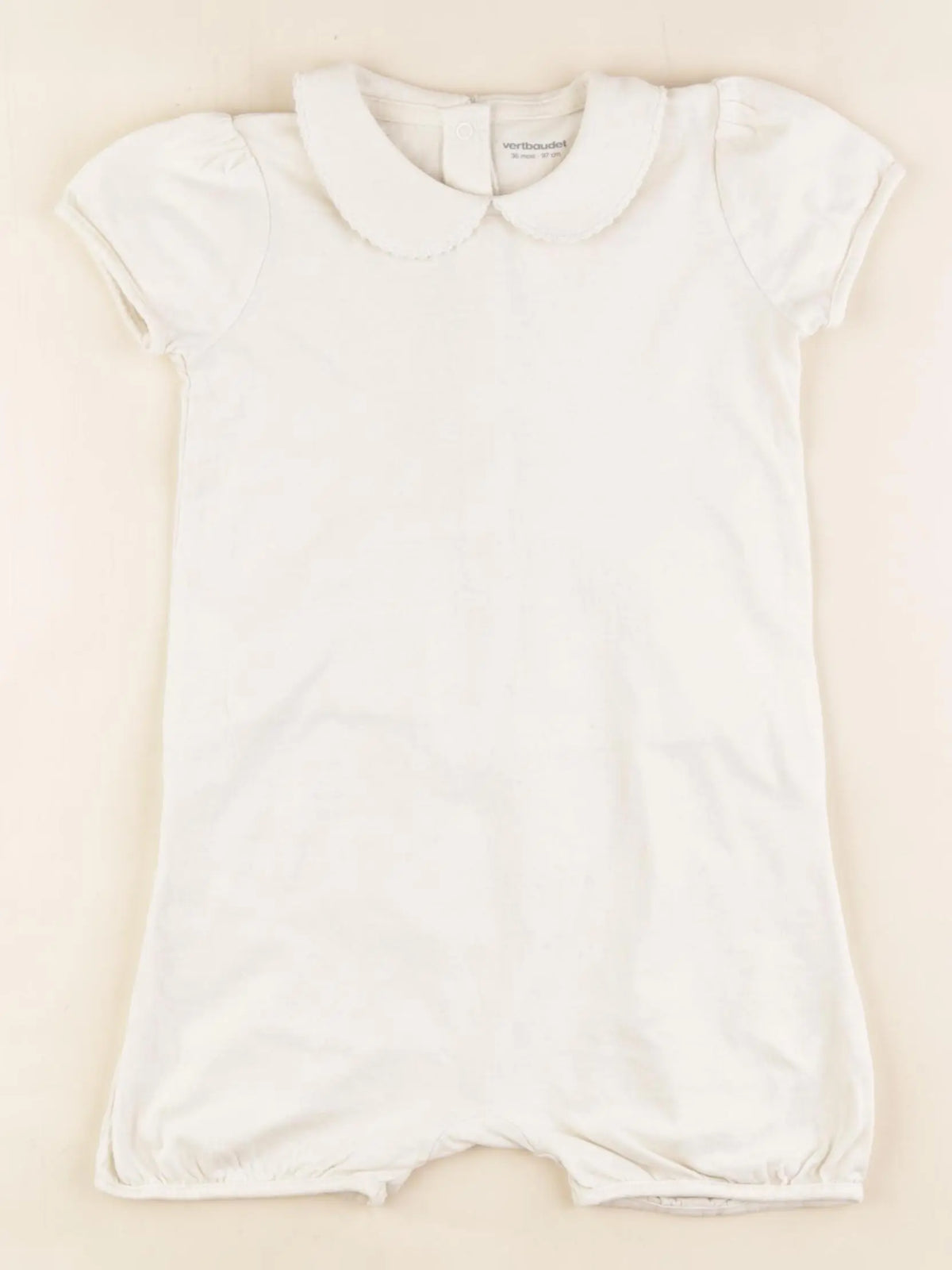 Vertbaudet - pyjama coton beige - 36 mois