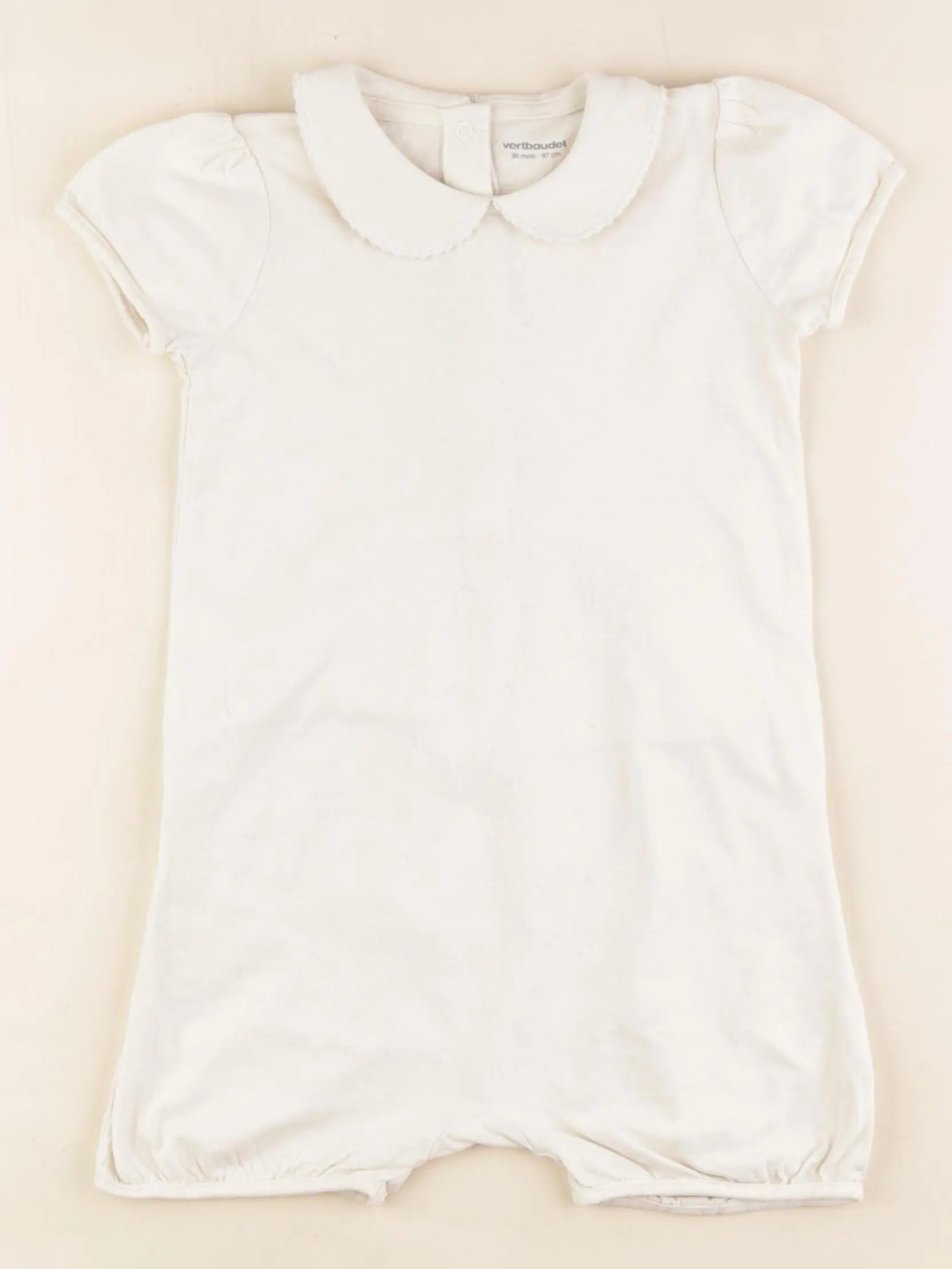 Vertbaudet - pyjama coton beige - 36 mois