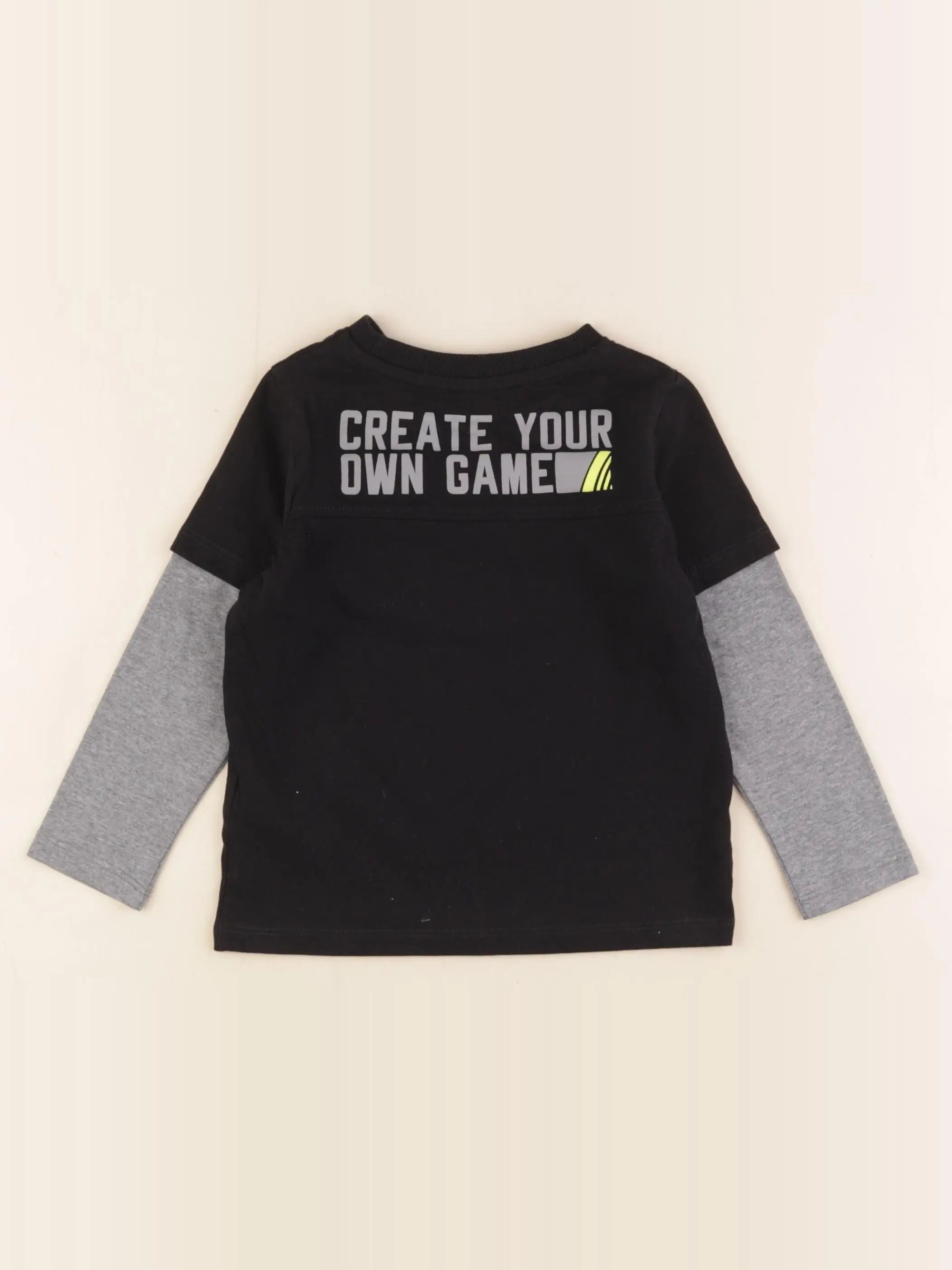 Vertbaudet - tee-shirt imprimé au dos noir - 3 ans