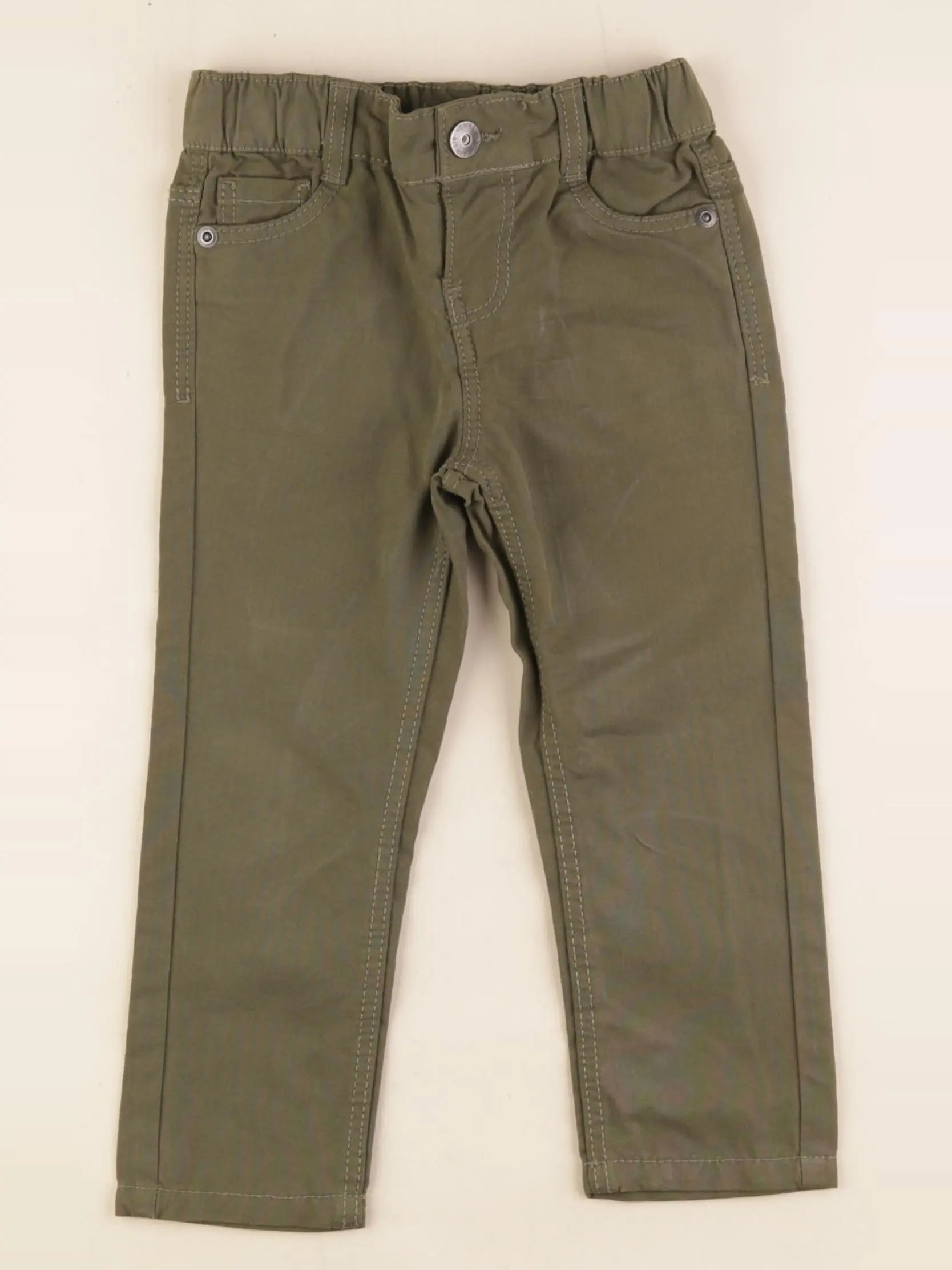 Vertbaudet - pantalon vert - 3 ans