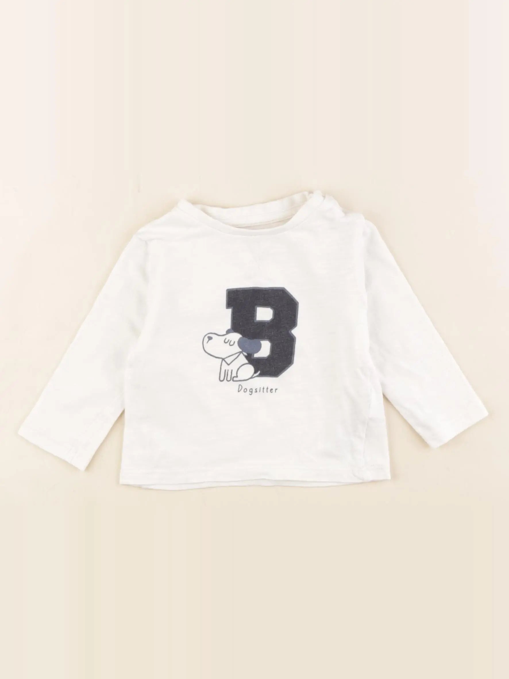 Vertbaudet - tee-shirt blanc - 6 mois