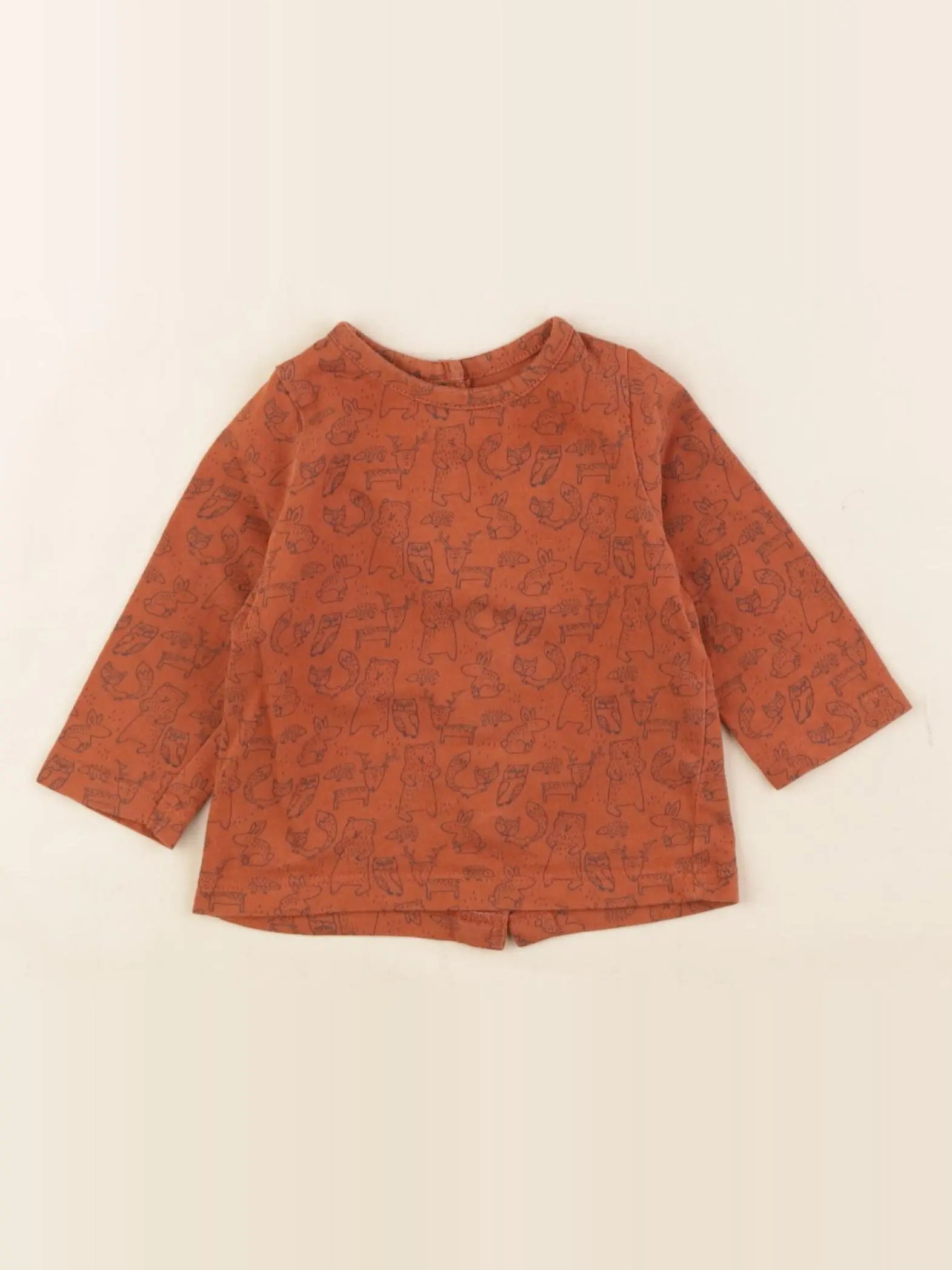 Vertbaudet - tee-shirt marron - 3 mois