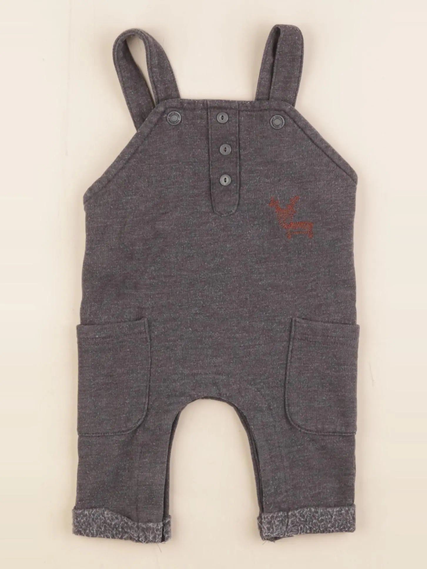 Vertbaudet - salopette gris - 3 mois