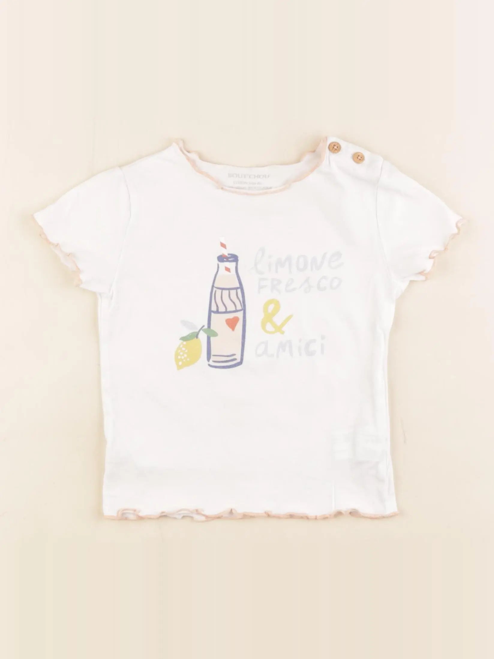 Boutchou - tee-shirt blanc - 18 mois