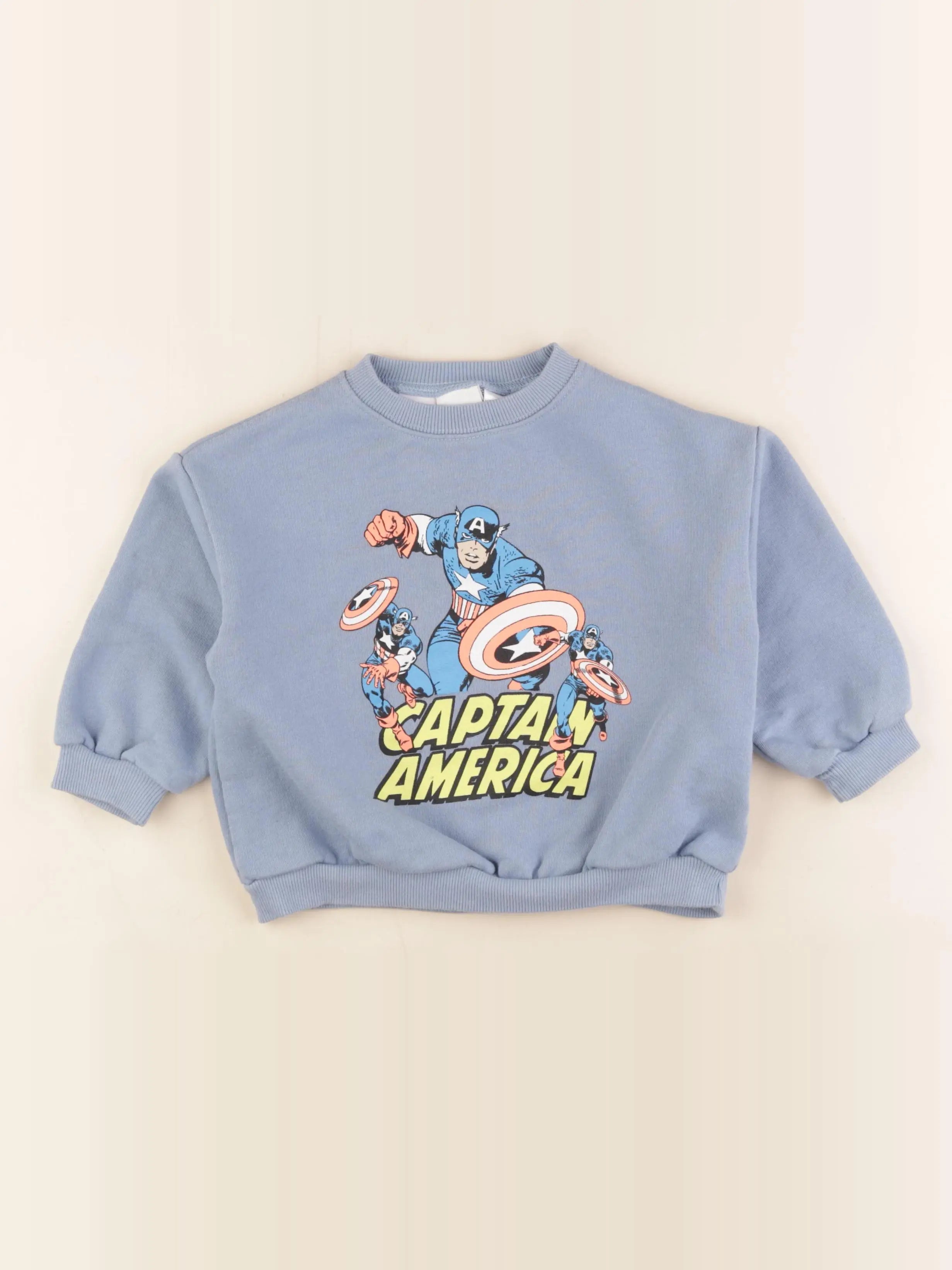 Zara - sweat imprimé au dos bleu - 4 ans