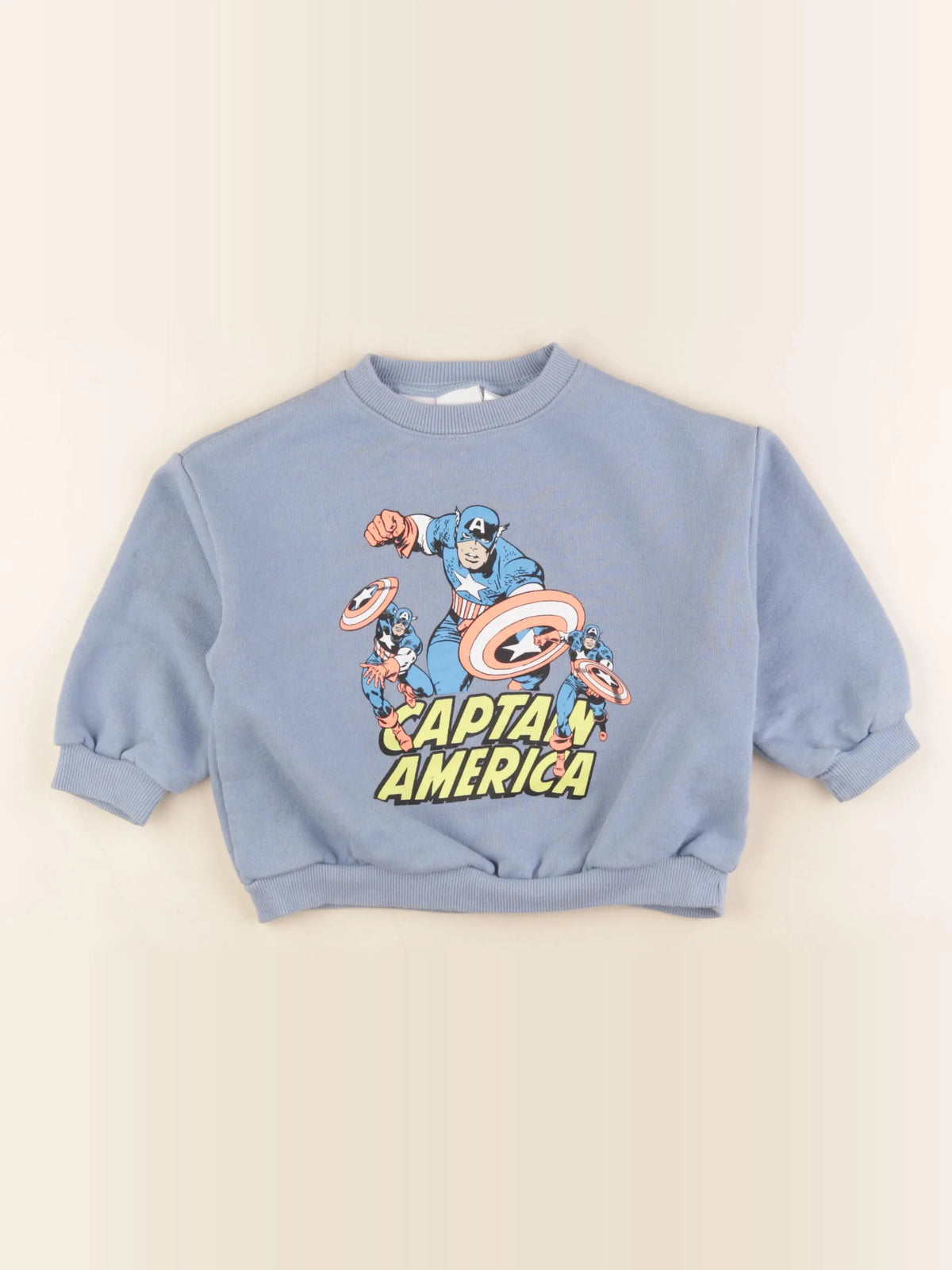 Zara - sweat imprimé au dos bleu - 4 ans