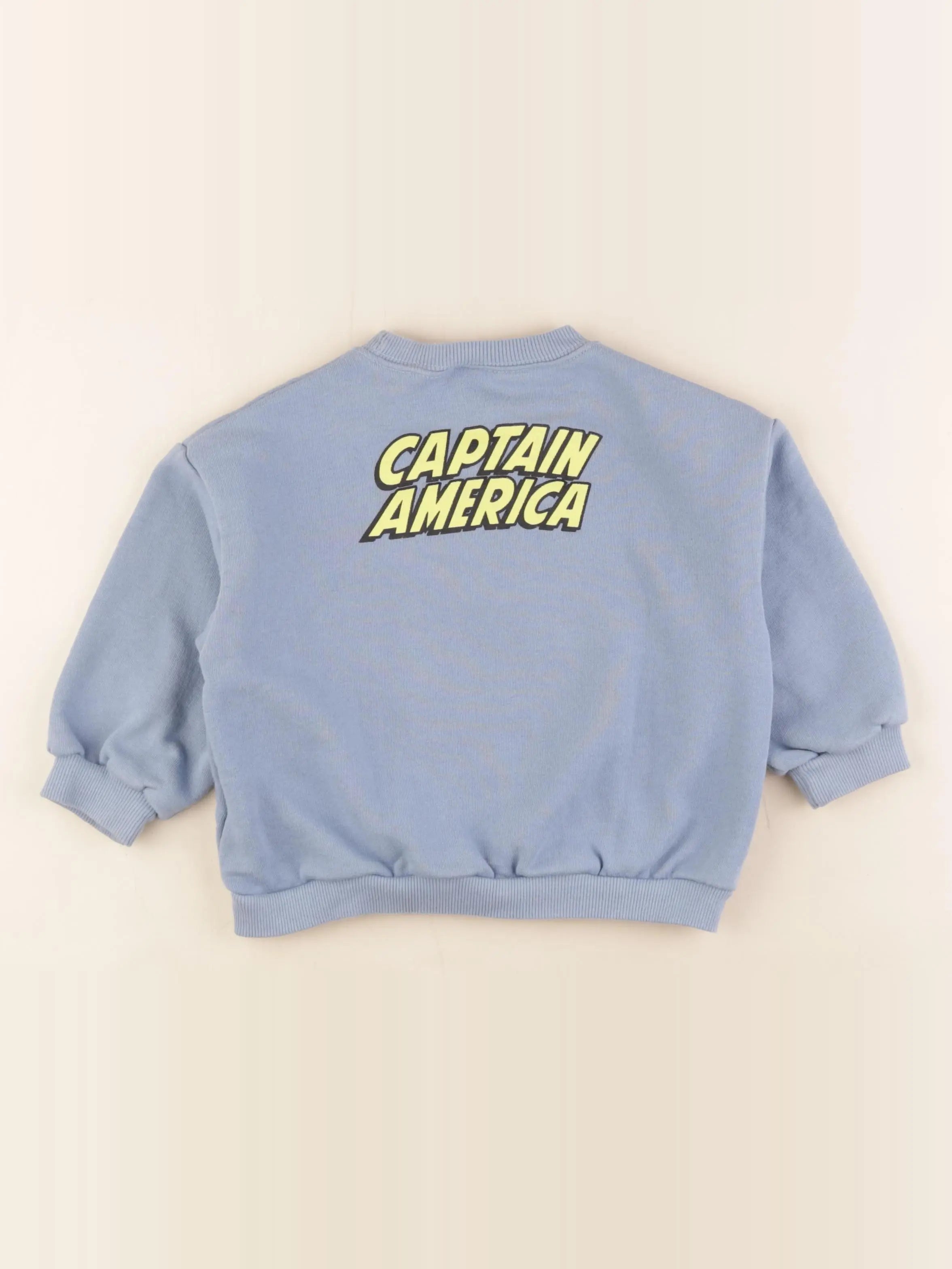 Zara - sweat imprimé au dos bleu - 4 ans