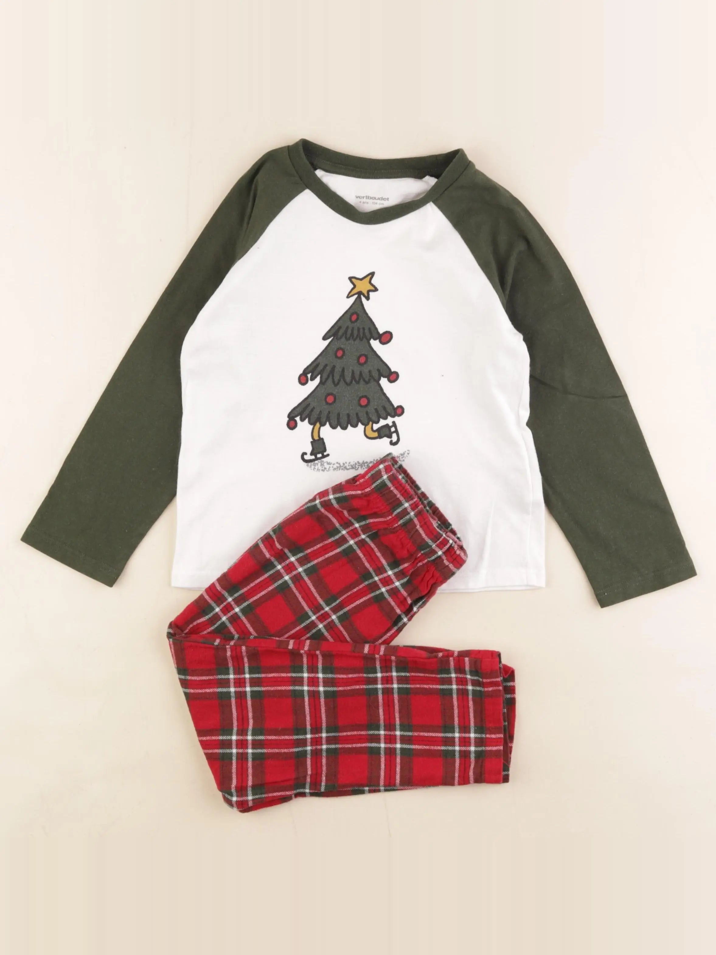 Vertbaudet - pyjama coton multicolore - 4 ans