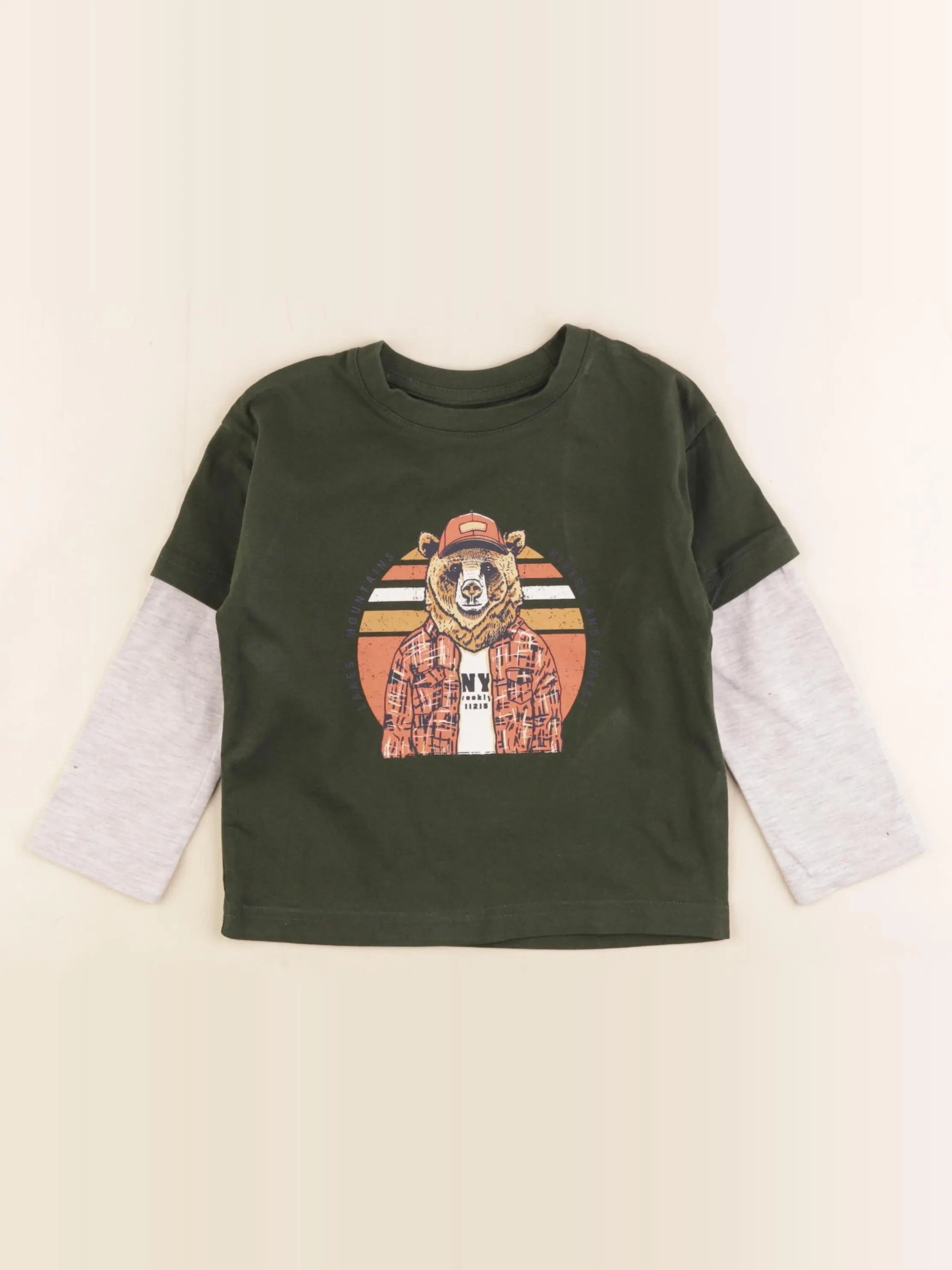 Vertbaudet - tee-shirt vert - 3 ans