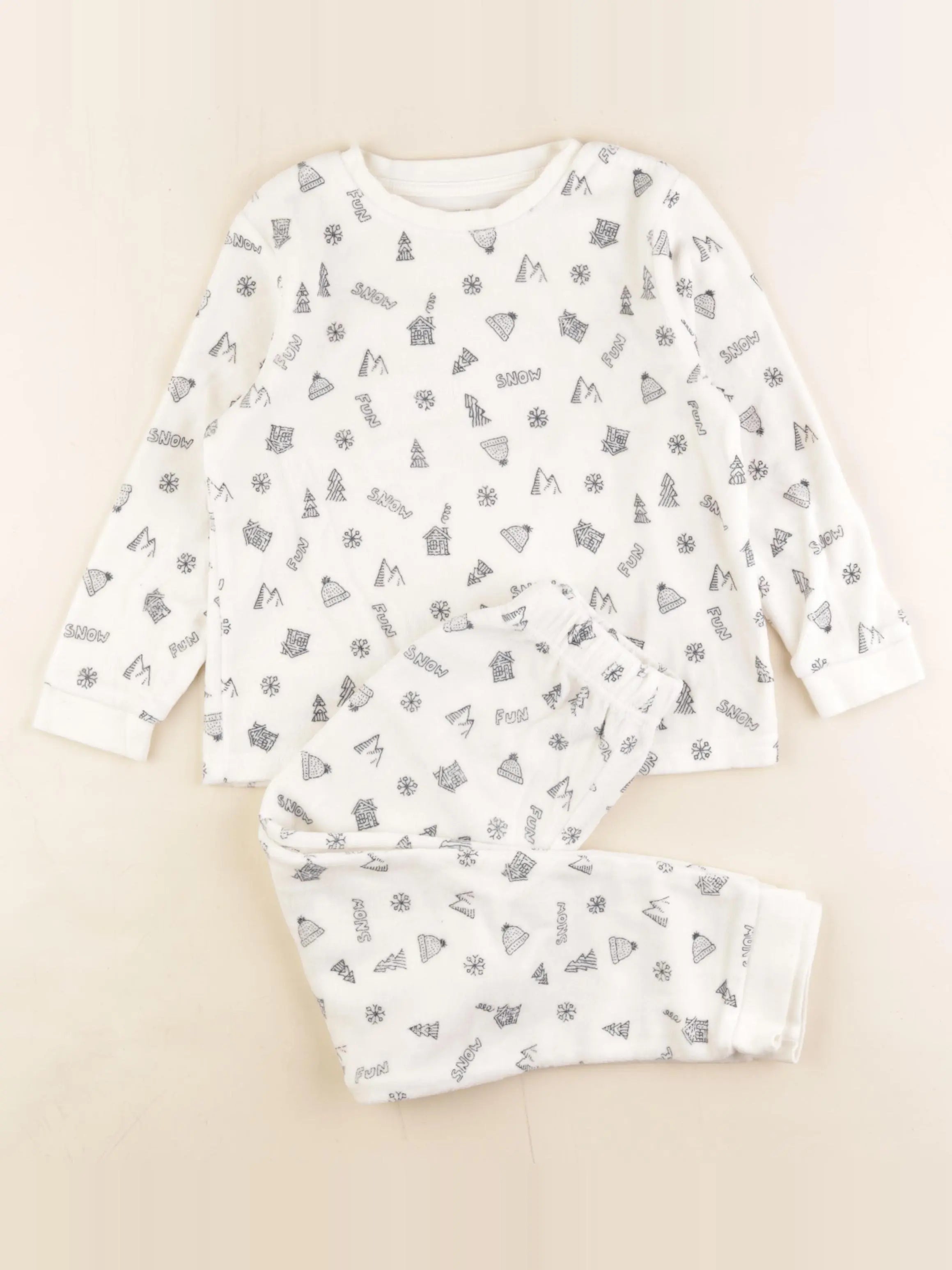 Vertbaudet - pyjama blanc, bleu - 6 ans