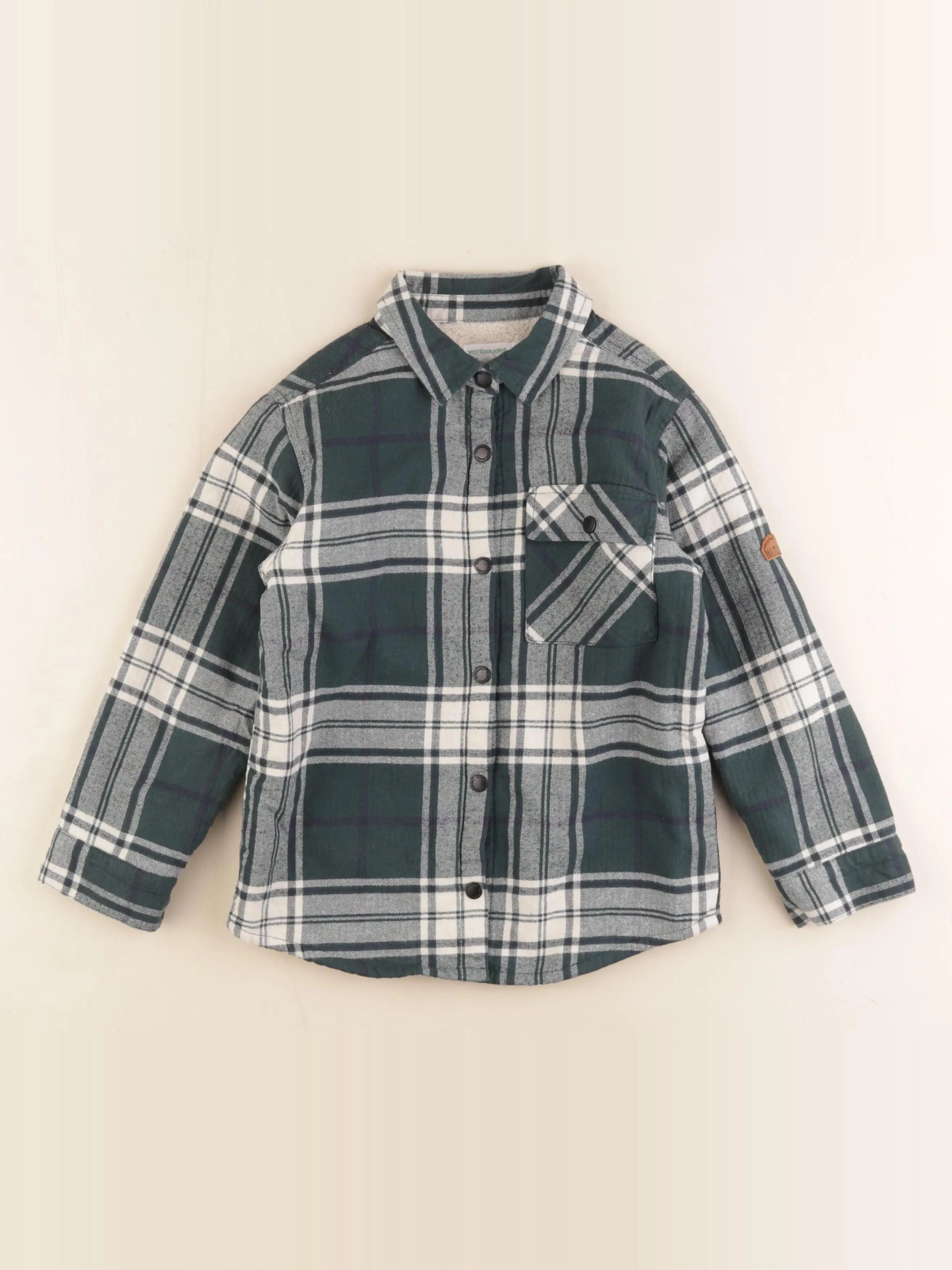 Vertbaudet - chemise vert - 6 ans