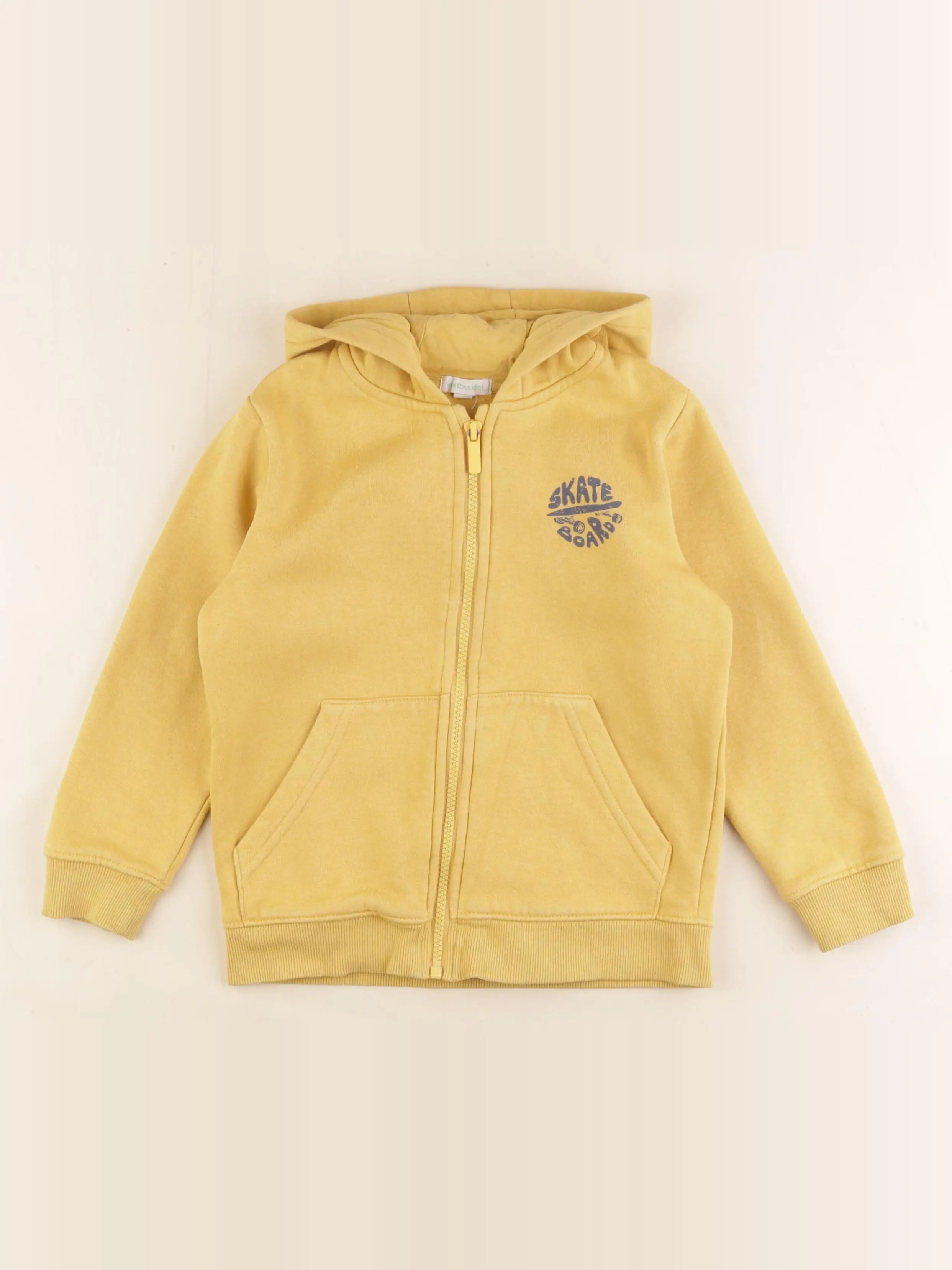 Vertbaudet - sweat jaune - 6 ans