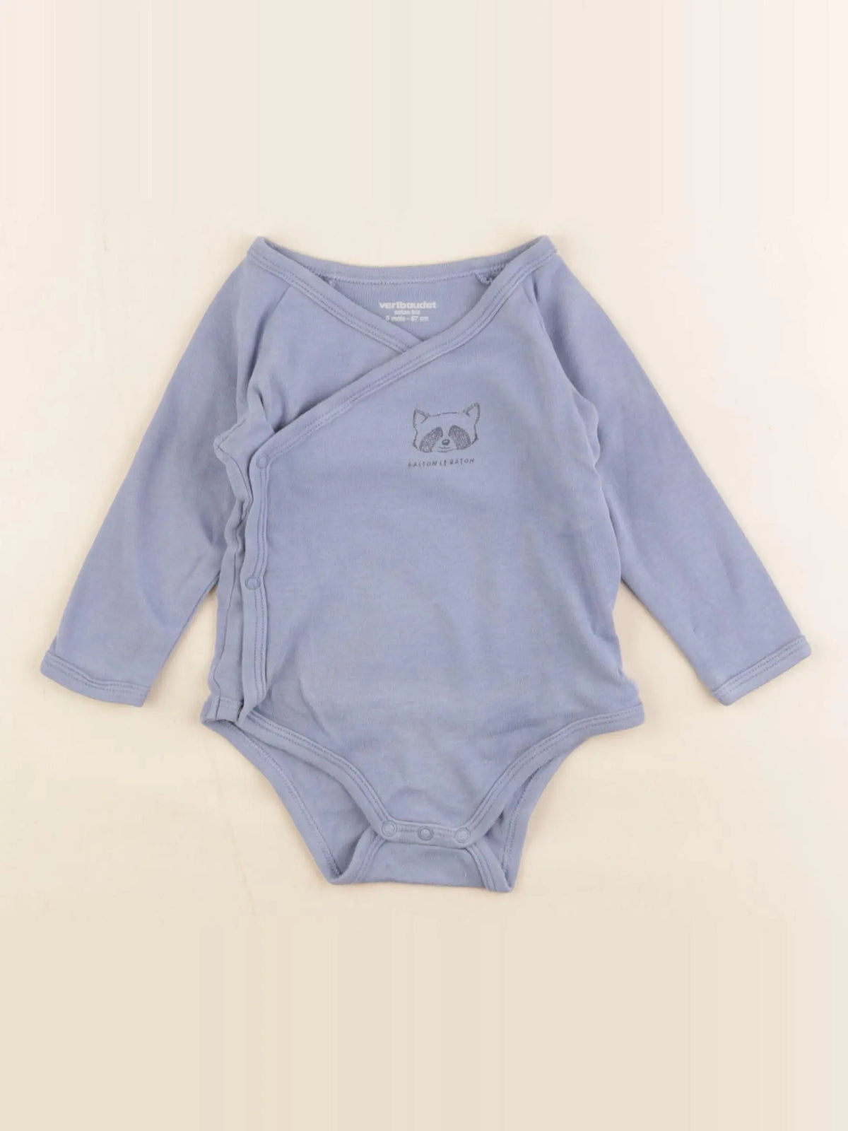 Vertbaudet - body bleu - 6 mois