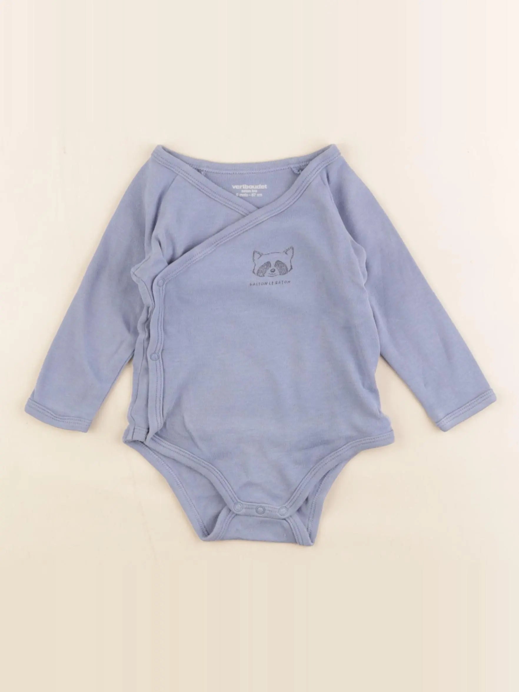 Vertbaudet - body bleu - 6 mois