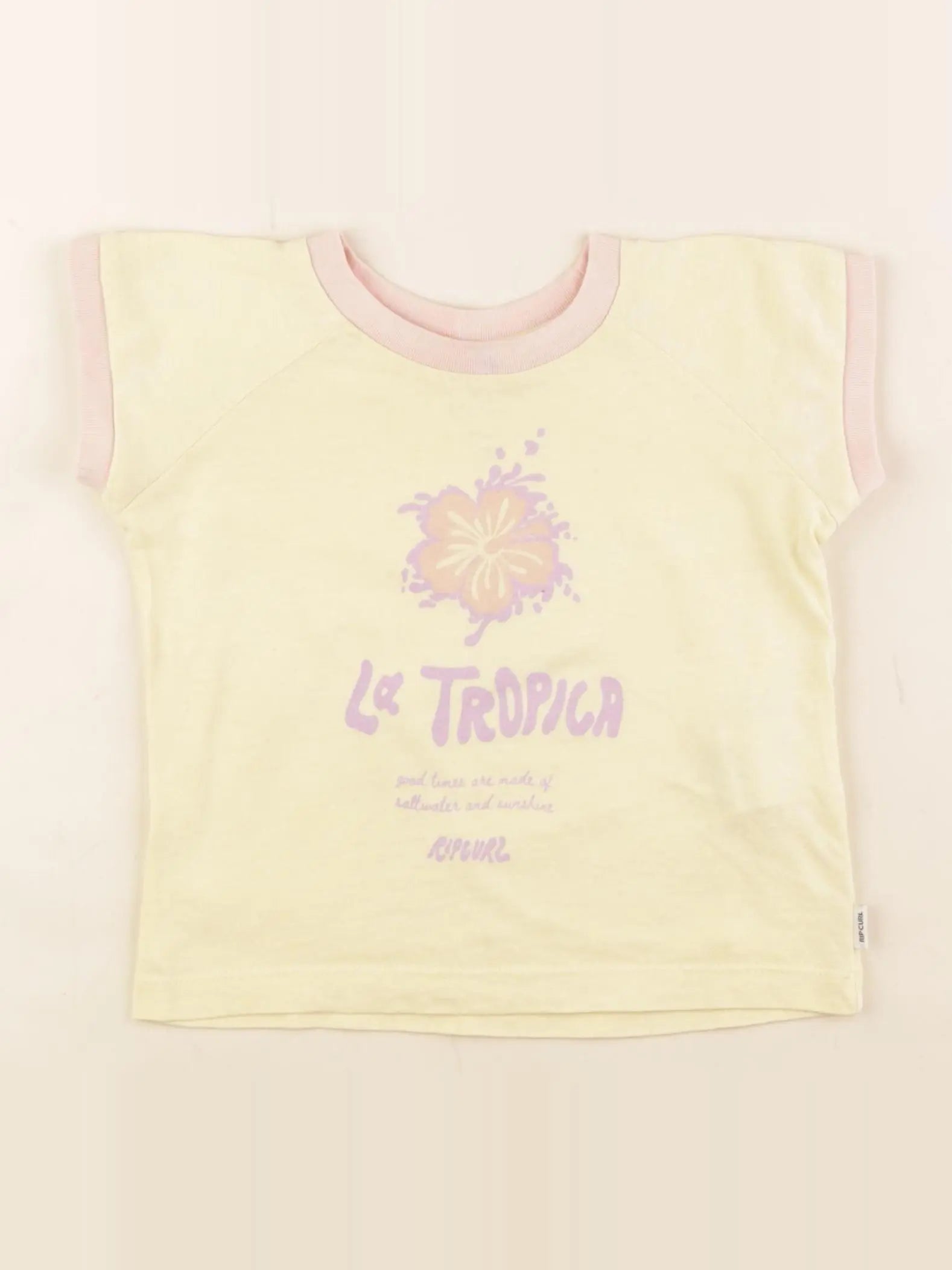 Rip curl - tee-shirt jaune - 1 an à 2 ans